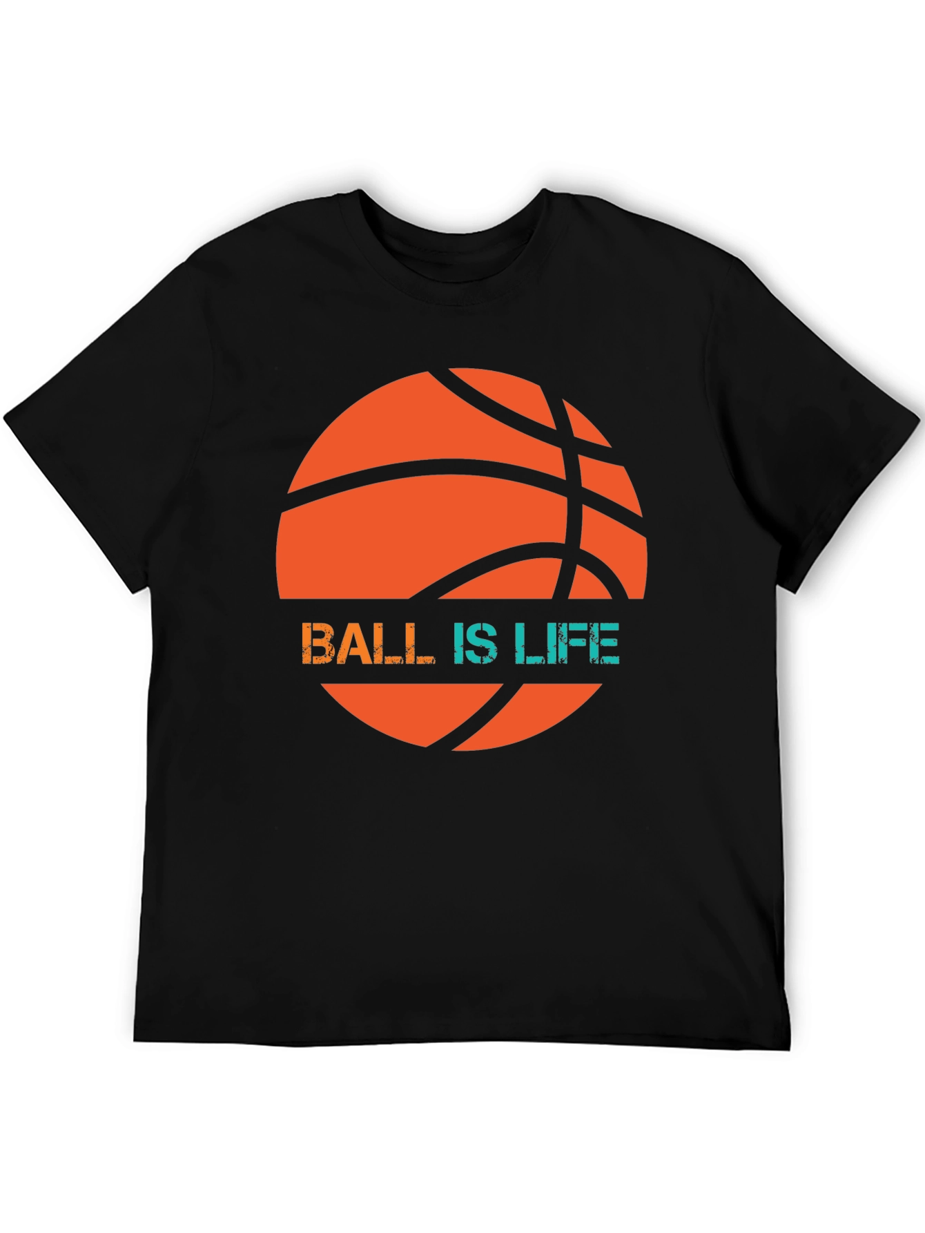 Black Ball is Life Graphic Tee - Basketball T-Shirt view 5