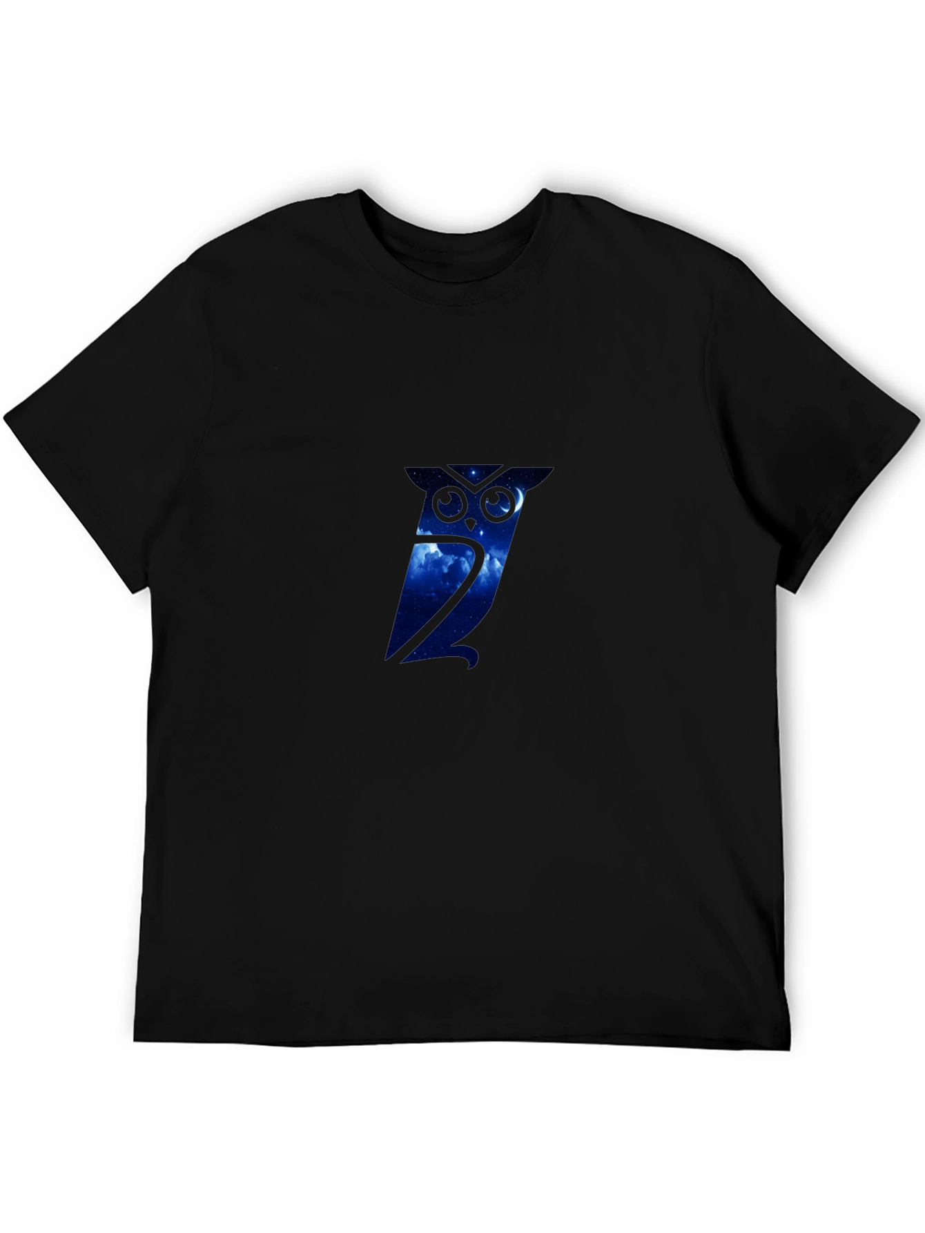 Black Night Owl Graphic Black T-Shirt view 5