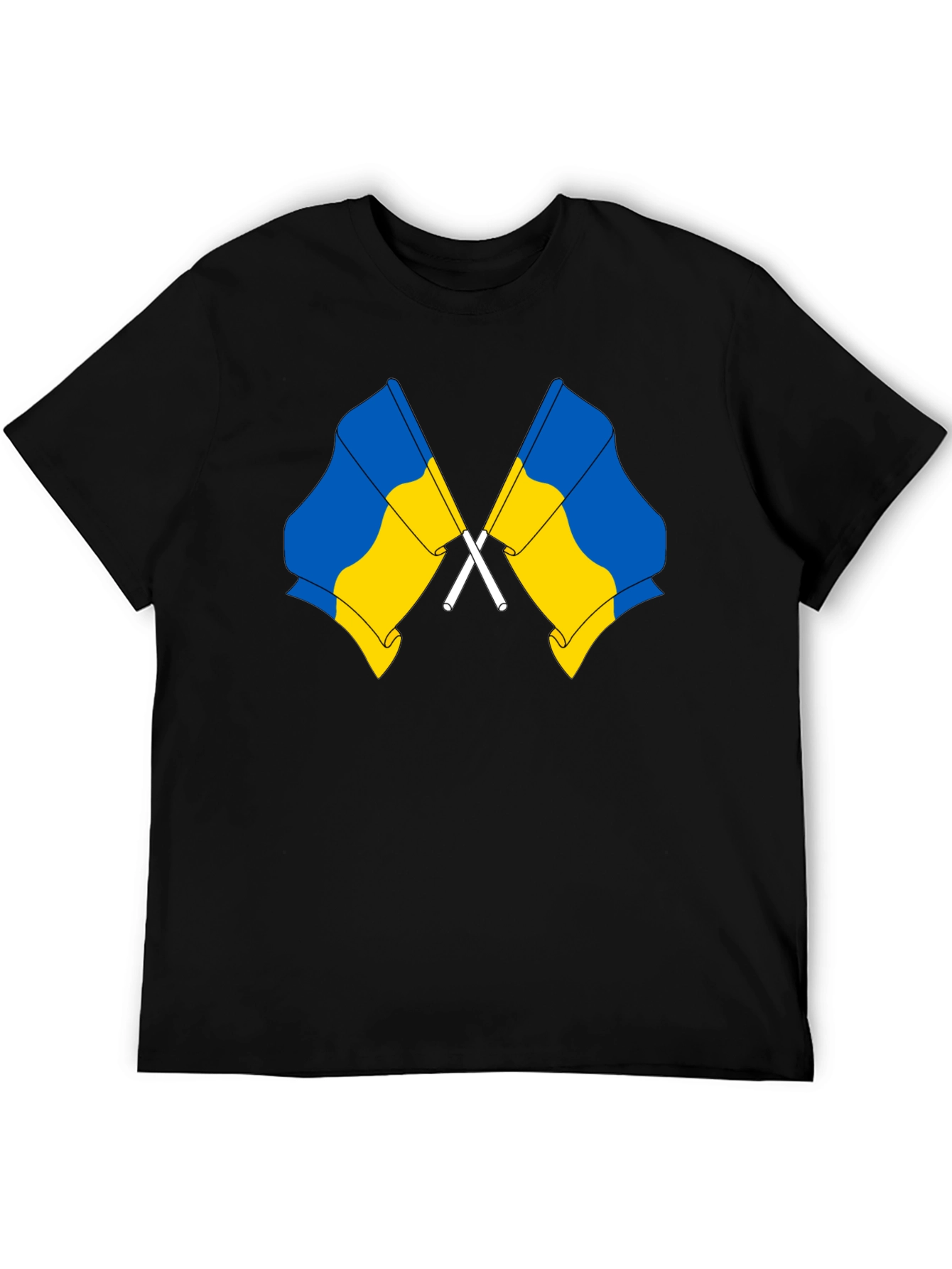Black Ukraine Flags T-Shirt view 5