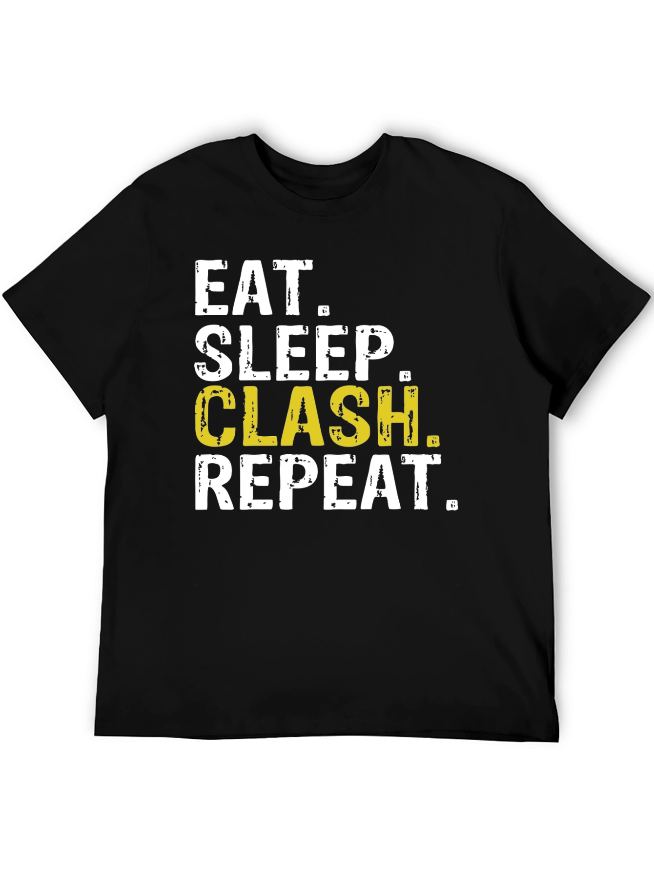 Black Eat Sleep Clash Repeat Black T-Shirt view 5