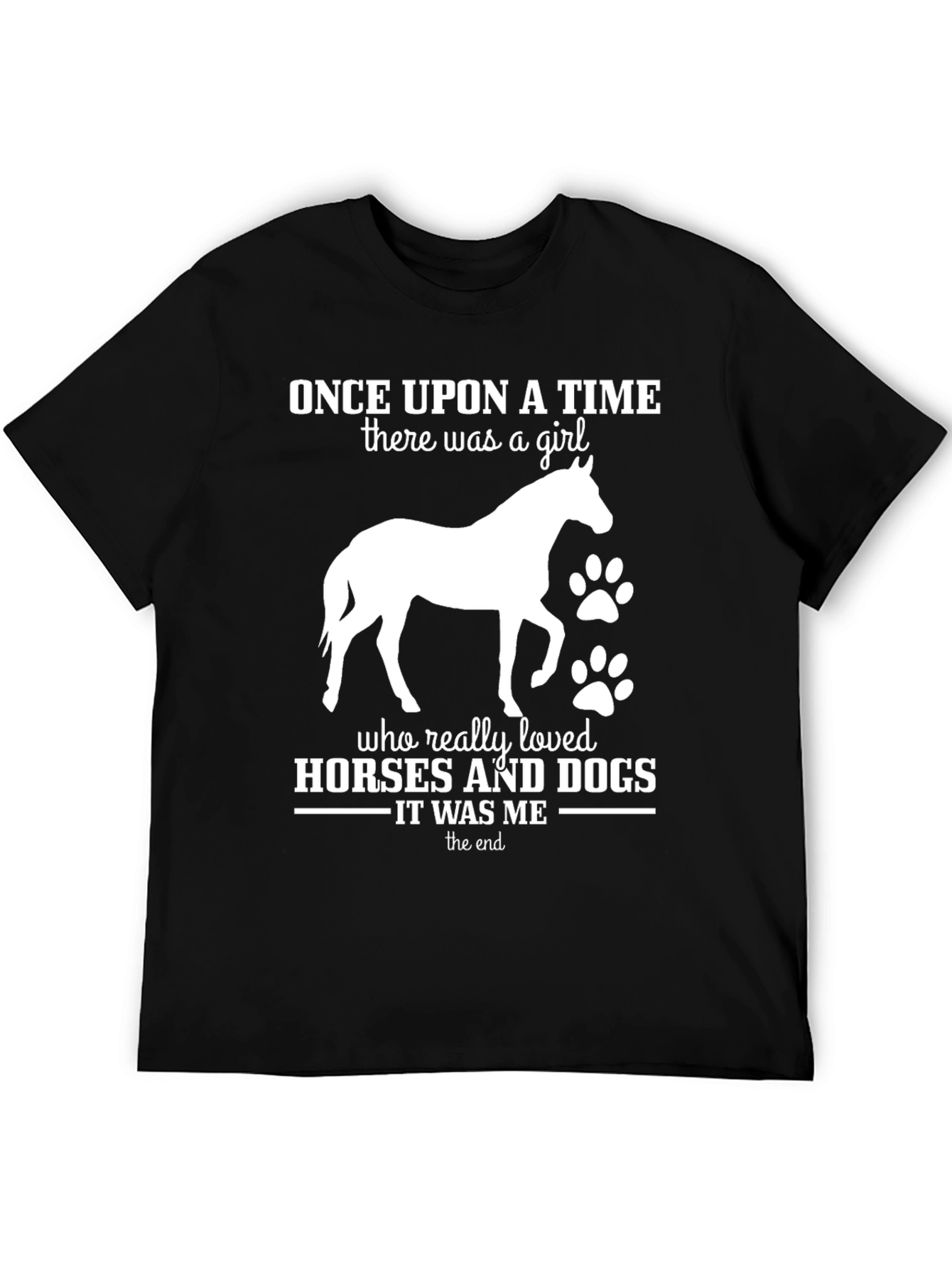 Black Horse and Dog Lover T-Shirt - Once Upon a Time view 5
