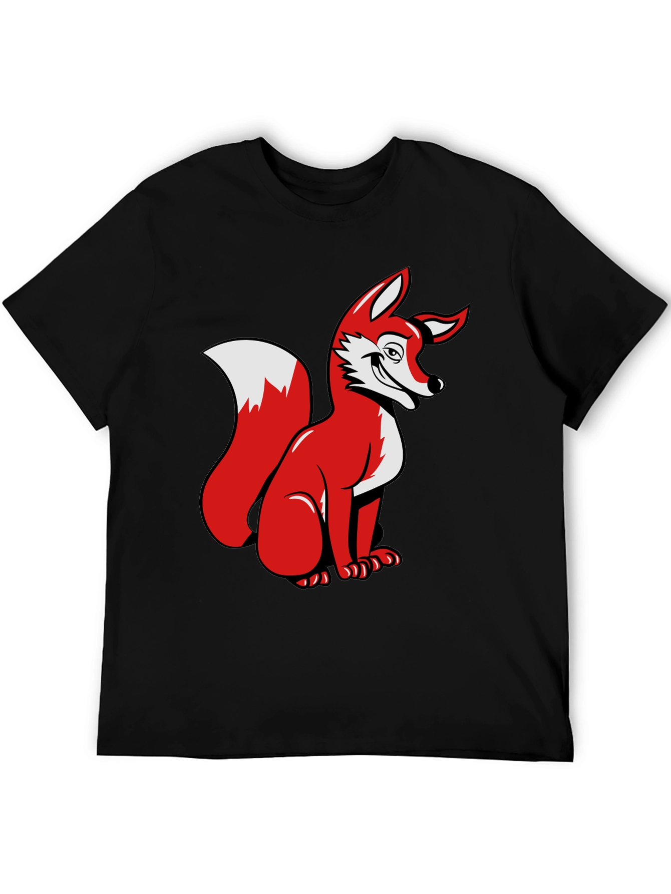 Black Fox Graphic Black T-Shirt view 5