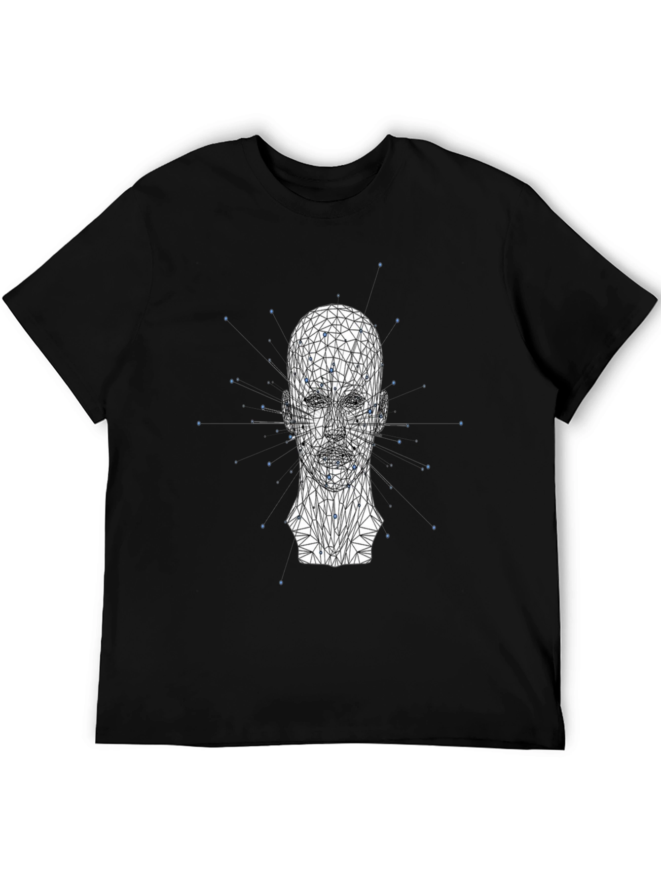 Black Geometric Head T-Shirt - Modern Style view 5