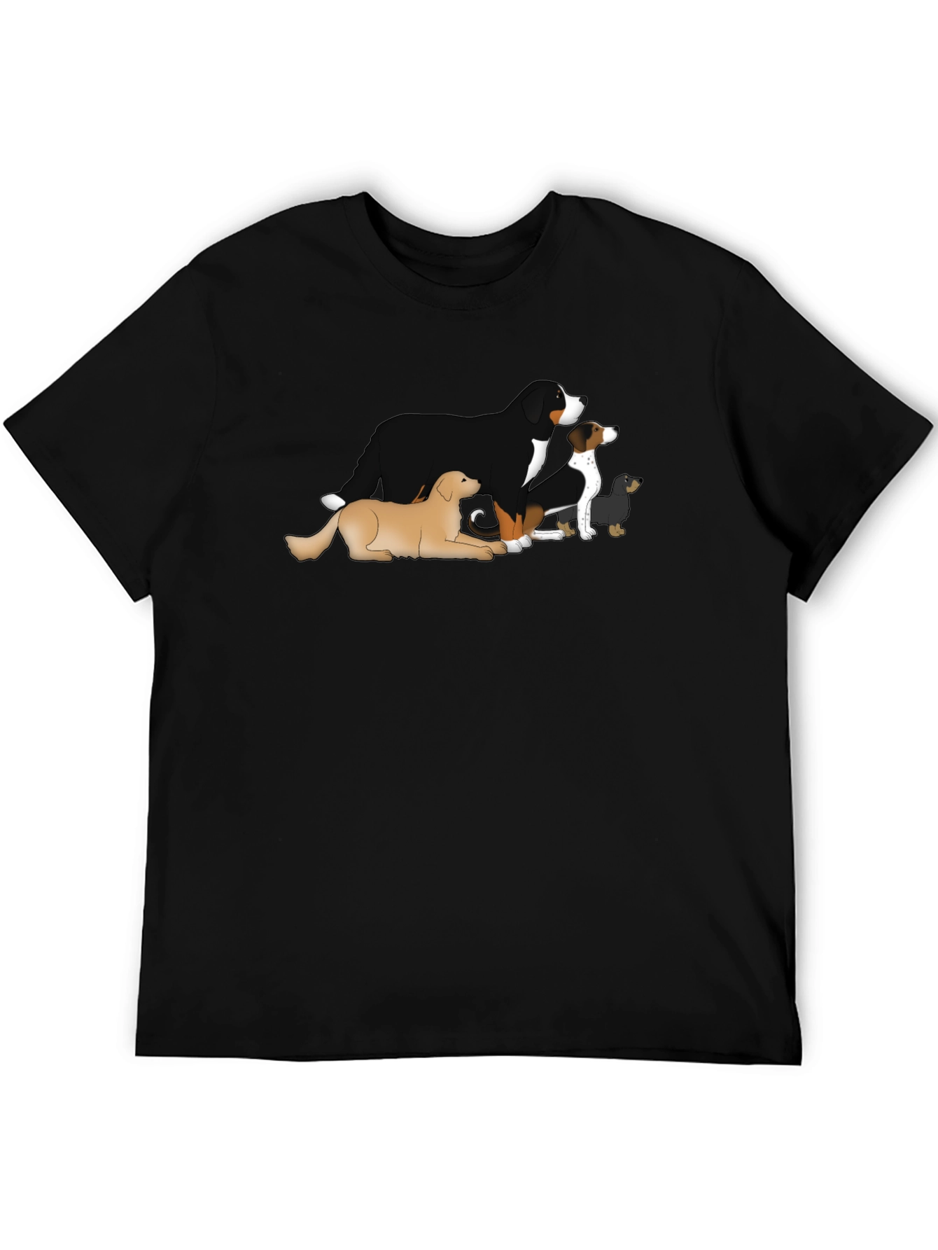 Black Dog Breed T-Shirt - Black Cotton Blend view 5