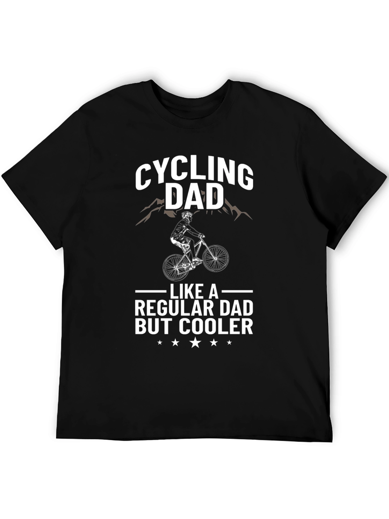 Black Cycling Dad T-Shirt - Regular Dad But Cooler view 5