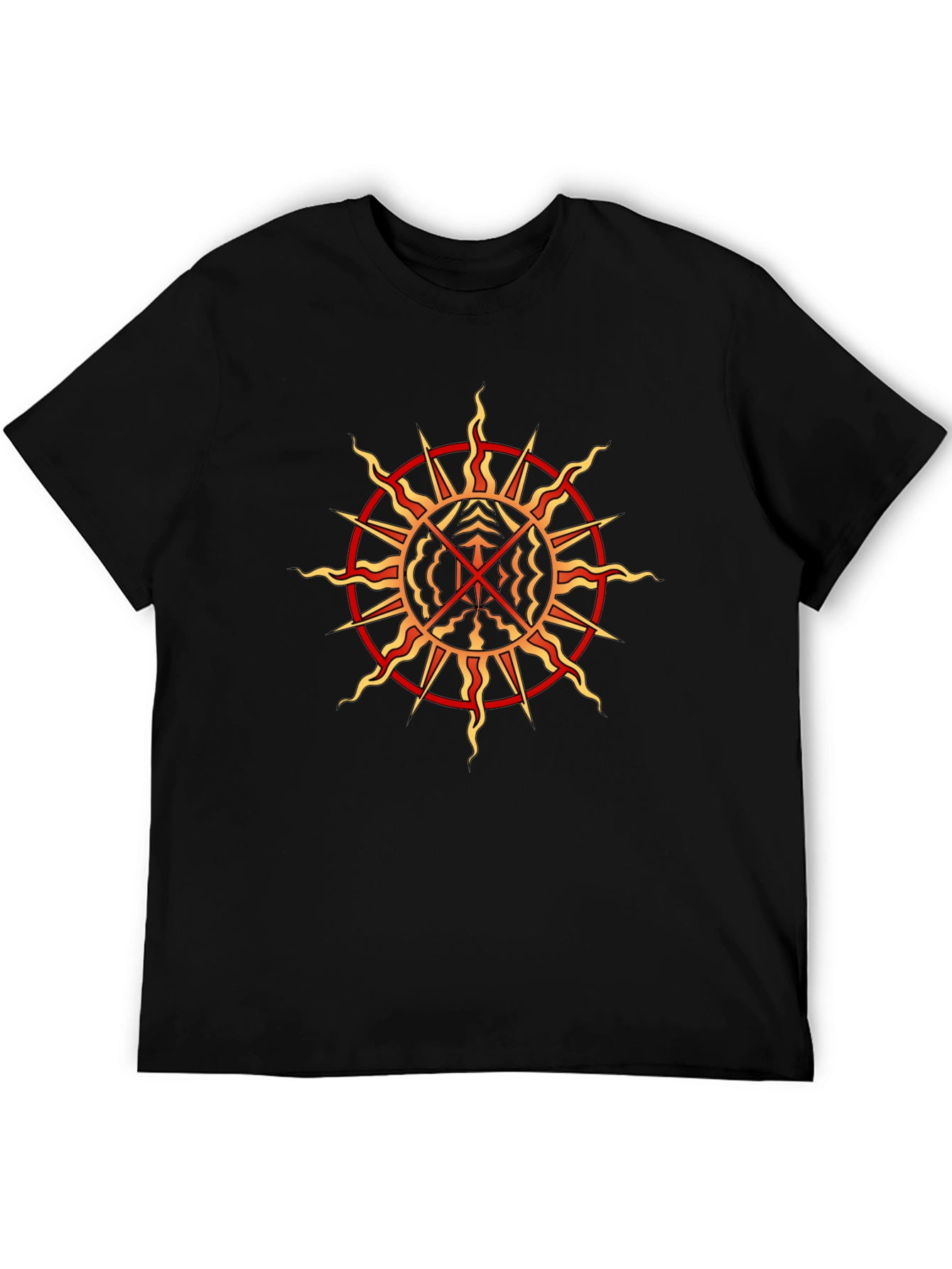 Mystic Sun Graphic Tee - Black Crew Neck T-Shirt - 5