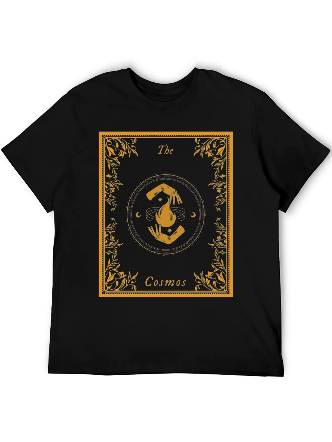 Black The Cosmos Graphic T-Shirt - Unisex Black Tee view 5