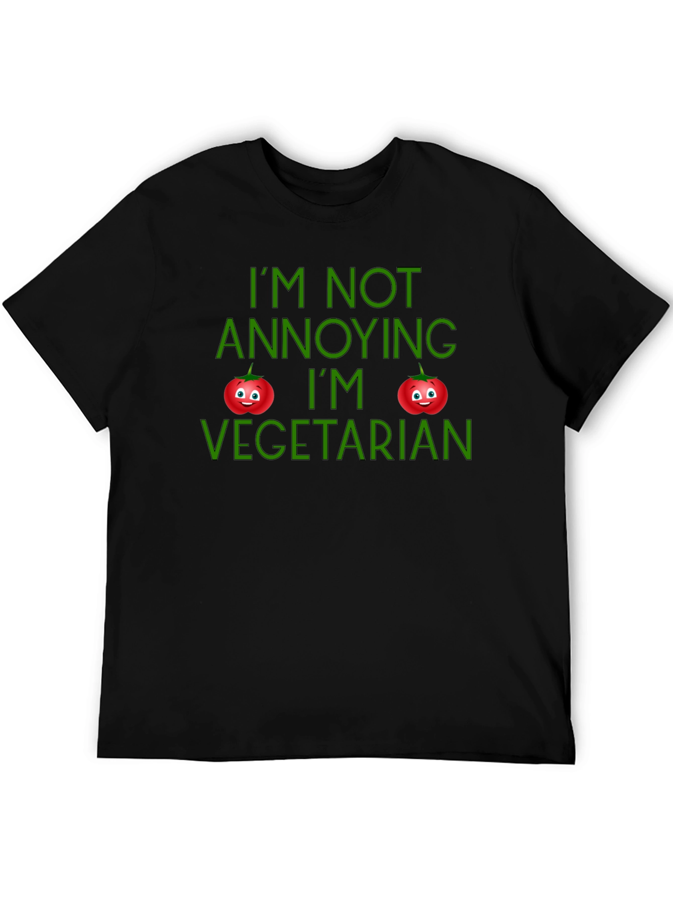 Black I'm Not Annoying I'm Vegetarian T-Shirt view 5