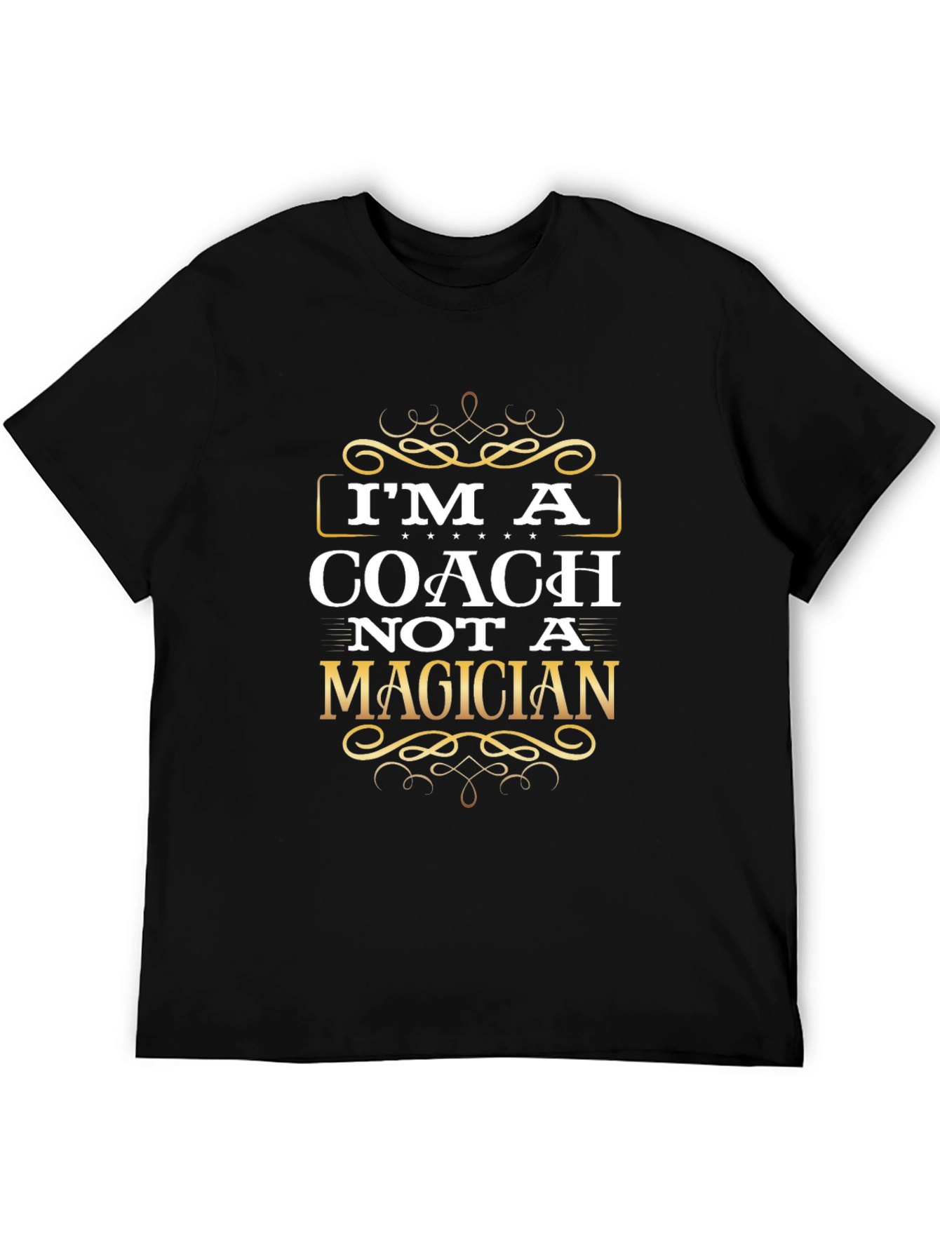 Black I'm a Coach Not a Magician Graphic T-Shirt view 5