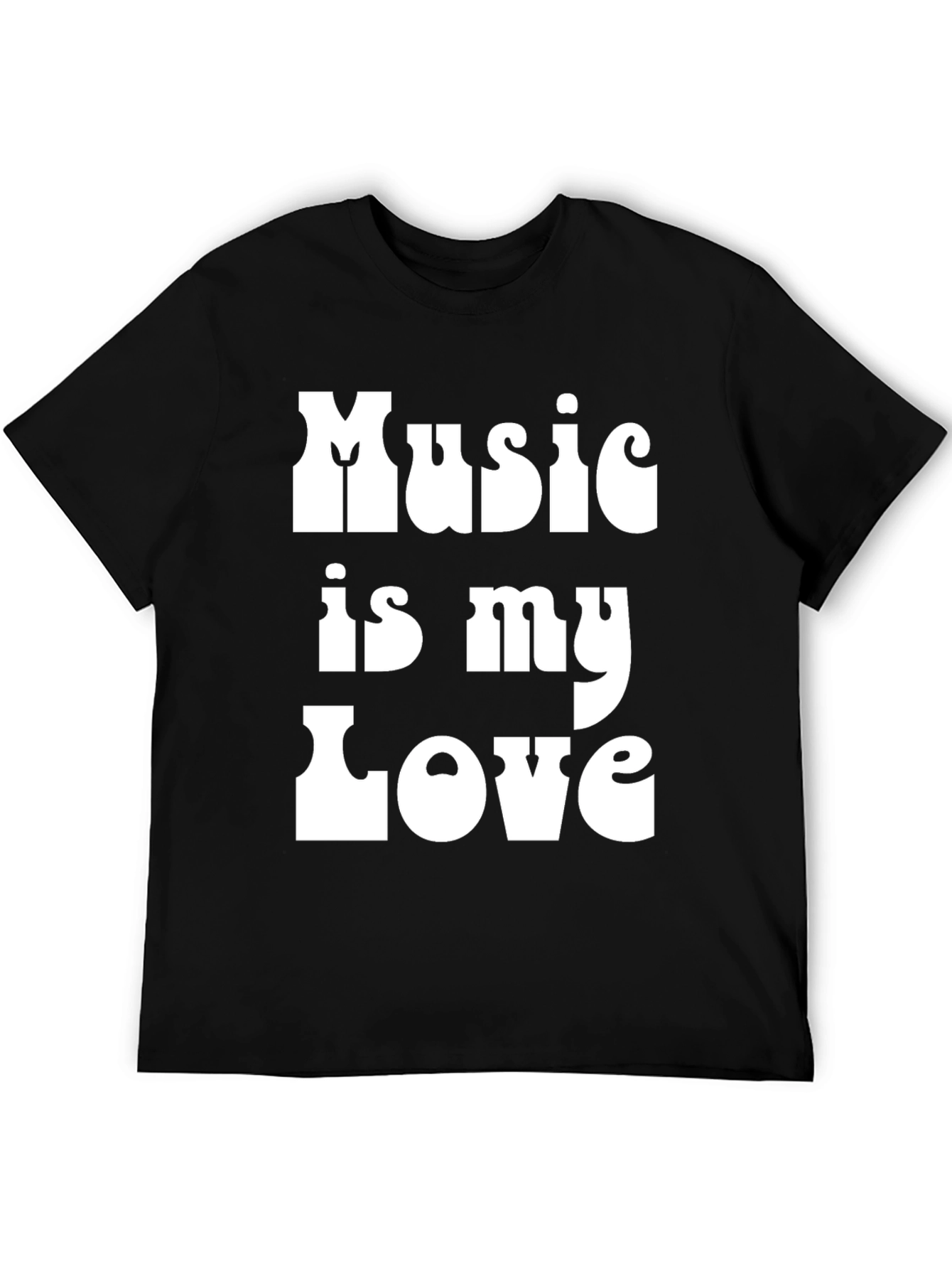 Black Music is My Love Black Graphic Tee view 5