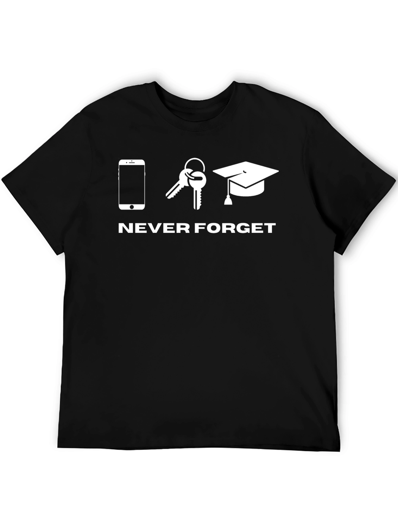 Black Never Forget Graduation T-Shirt view 5