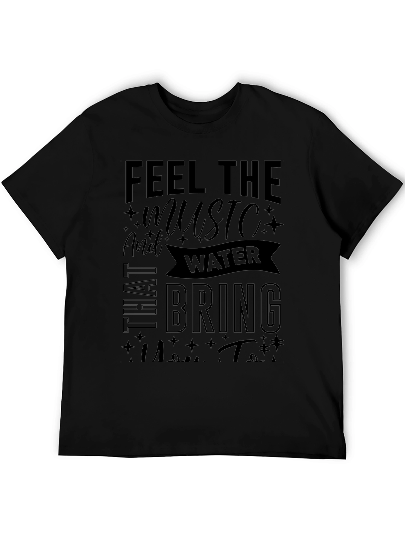Black Feel the Music Water T-Shirt view 5