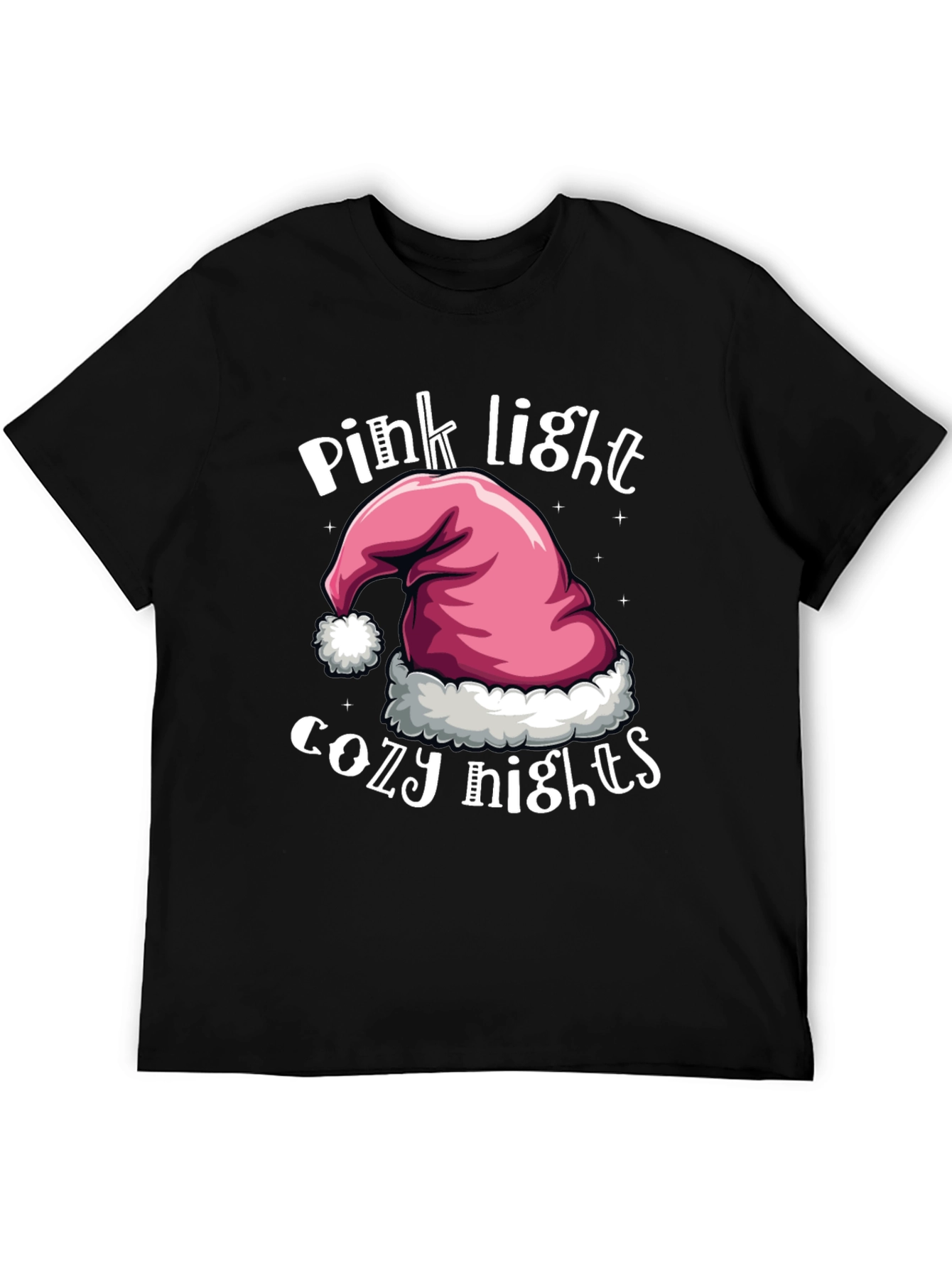 Black Pink Light Cozy Nights T-Shirt - Holiday Season view 5