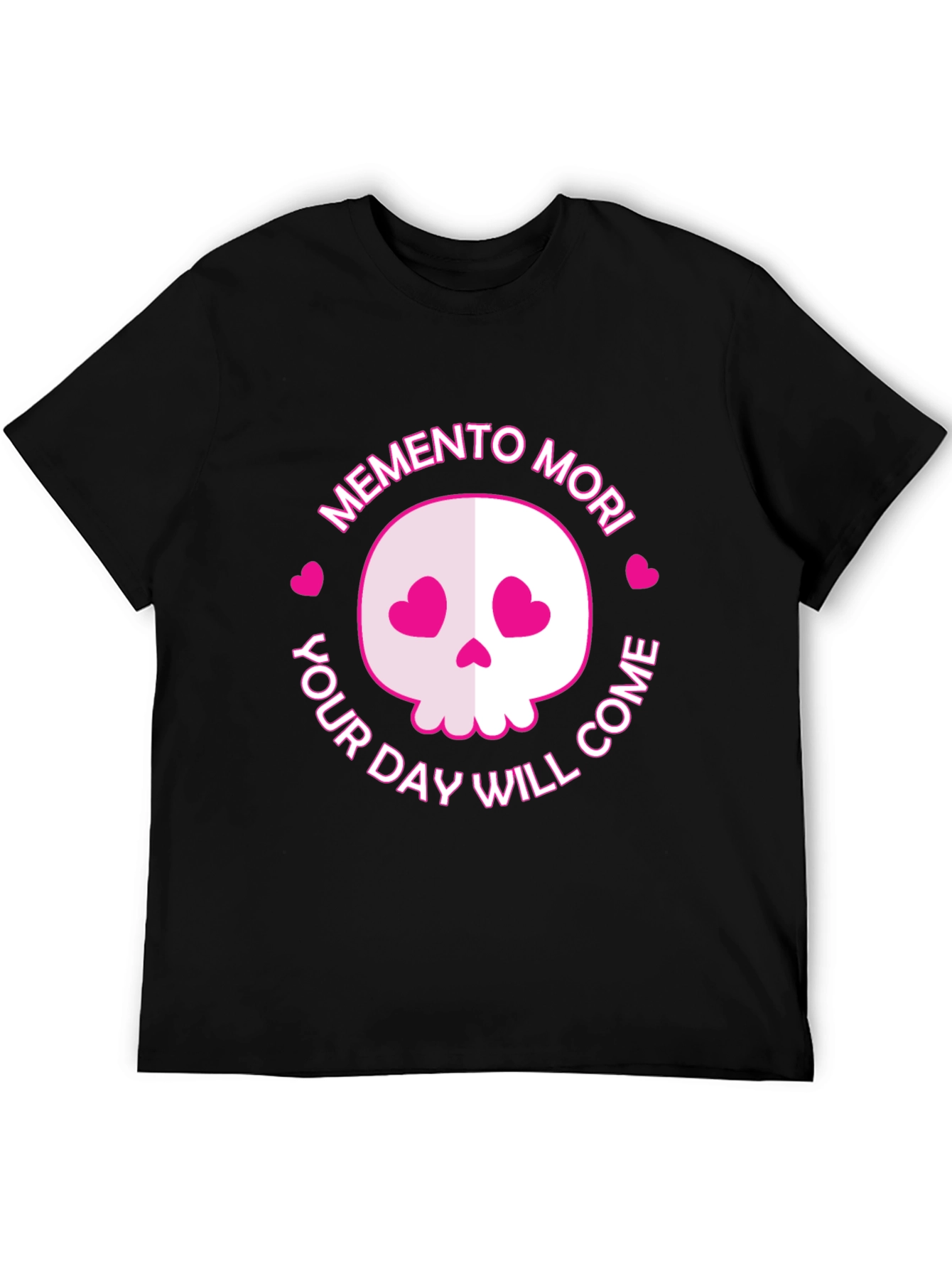 Black Memento Mori Skull Graphic Tee - Black view 5