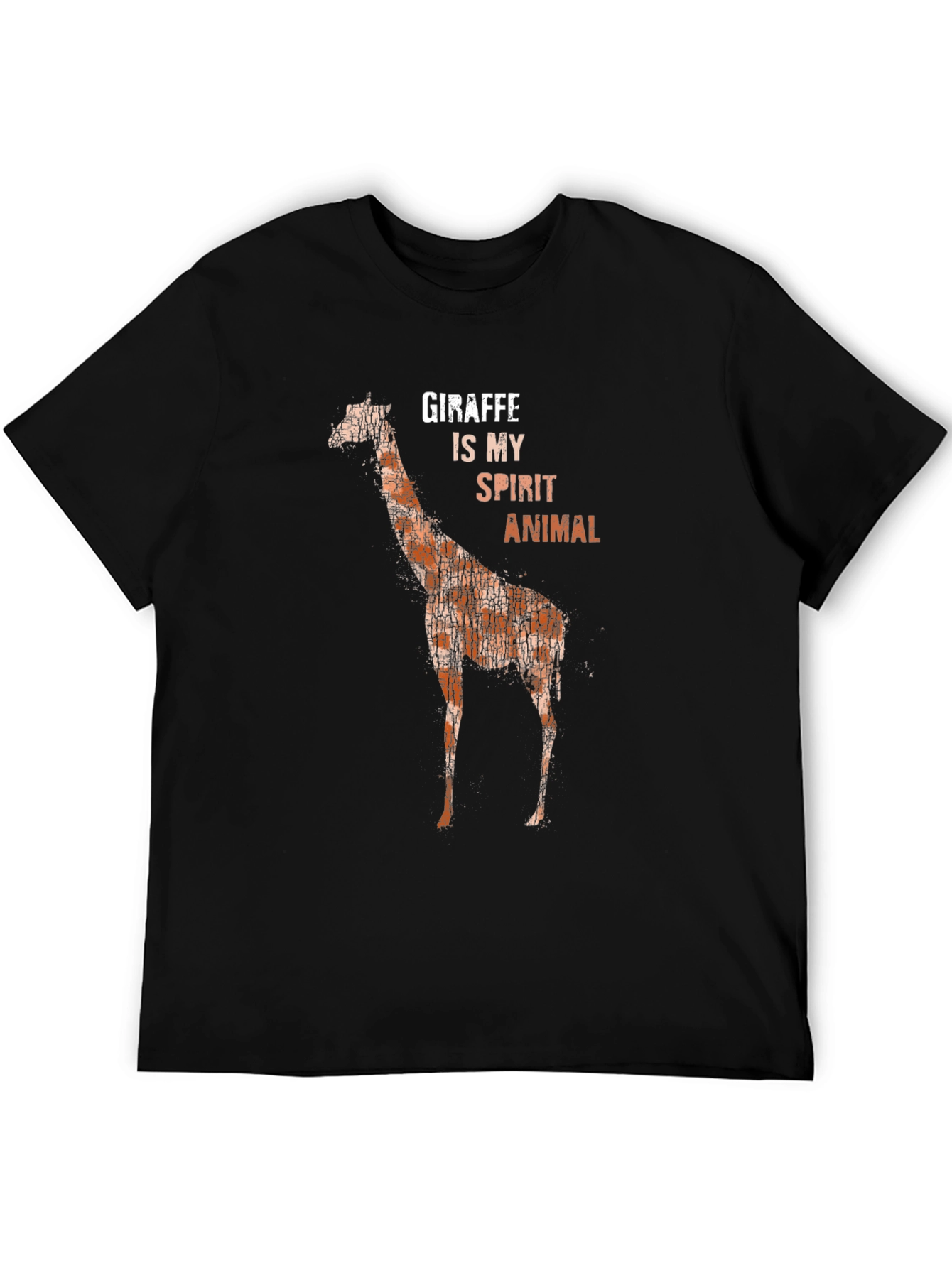 Black Giraffe Spirit Animal Graphic T-Shirt view 5