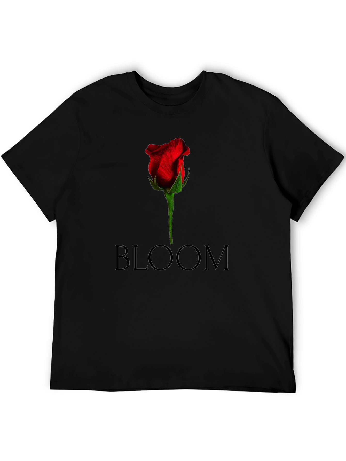 Black Bloom Rose Graphic Tee view 5