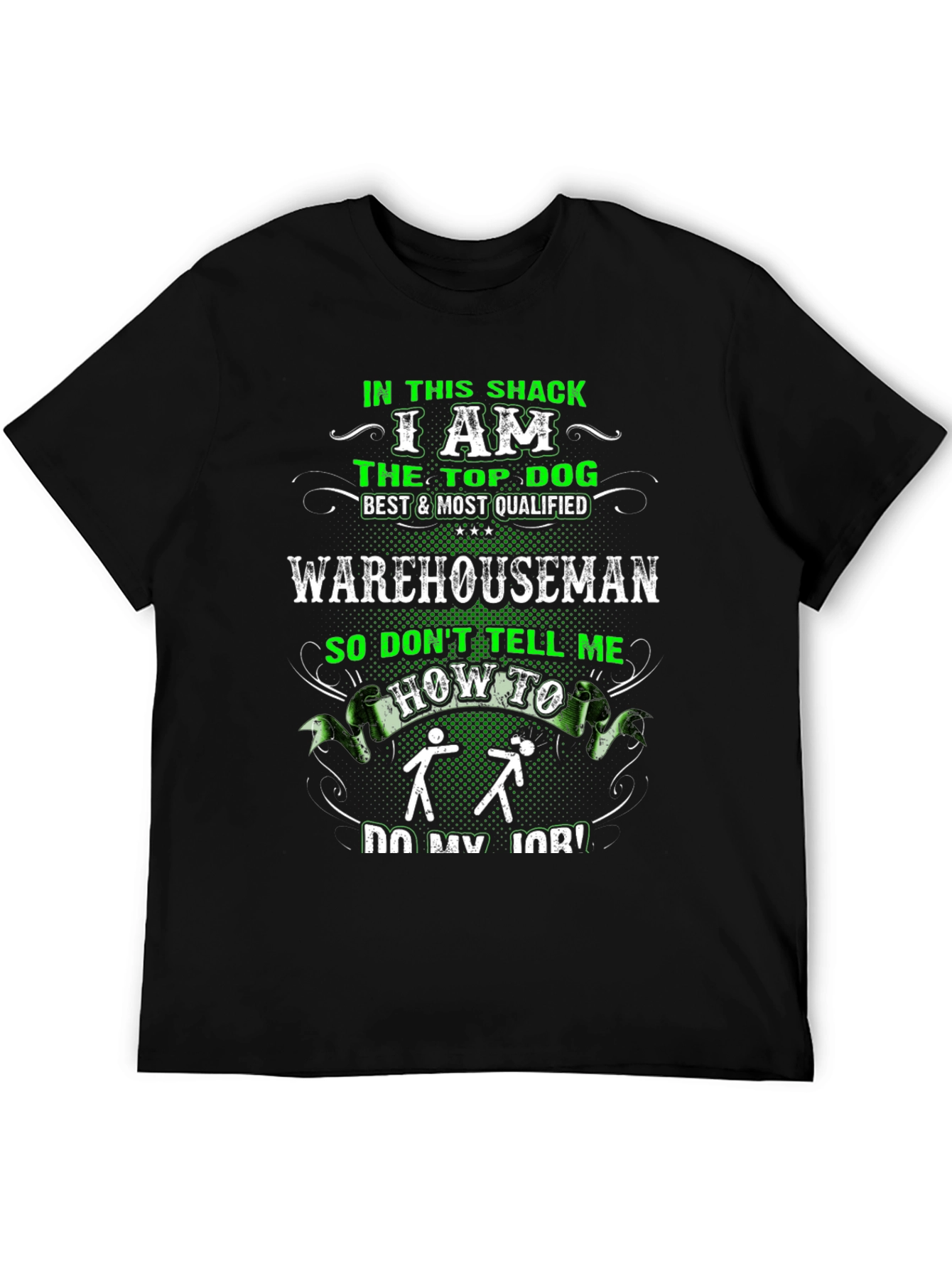Black Top Dog Warehouseman Black T-Shirt view 5