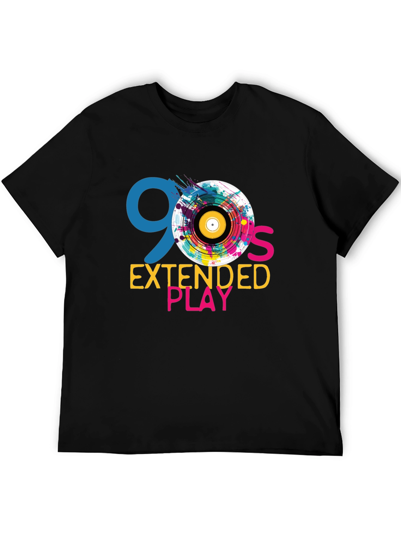 Black 90's Extended Play T-Shirt view 5