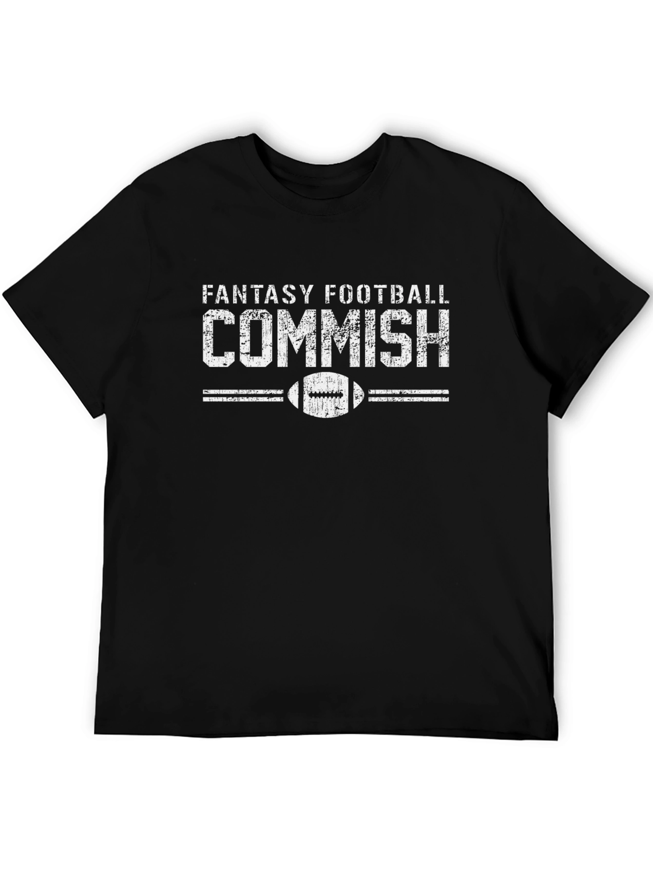 Black Fantasy Football Commish Graphic Tee view 5