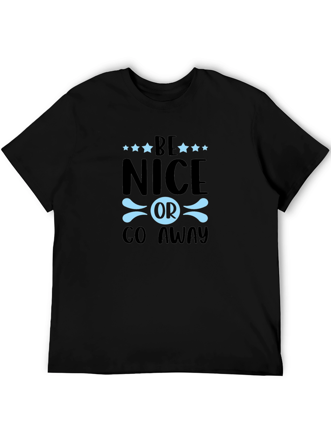 Black Be Nice Or Go Away Graphic T-Shirt - Black view 5