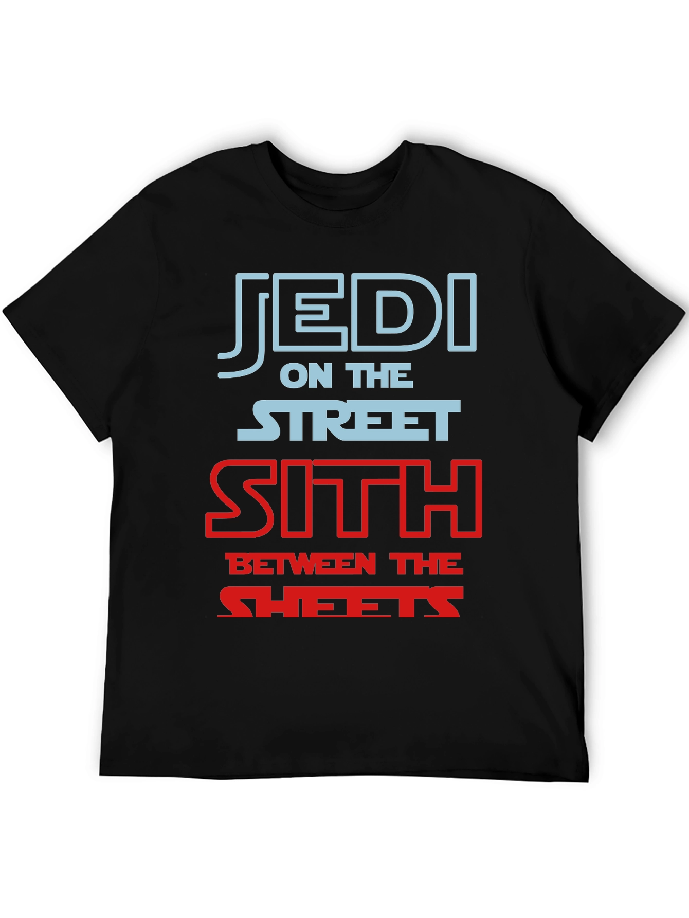 Black Jedi on the Street Sith in the Sheets T-Shirt view 5