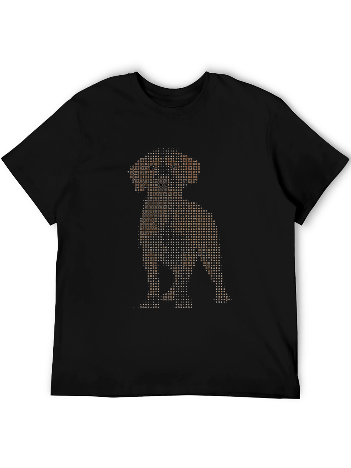 Black Dog Graphic Print Black T-Shirt for Men view 5