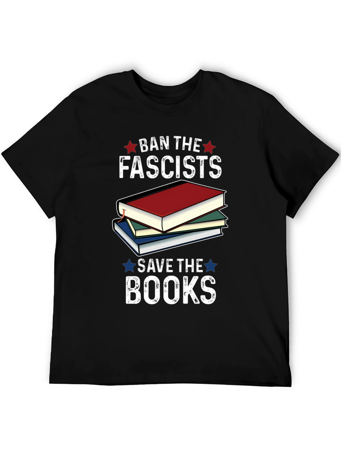 Black Ban the Fascists, Save the Books T-Shirt view 5
