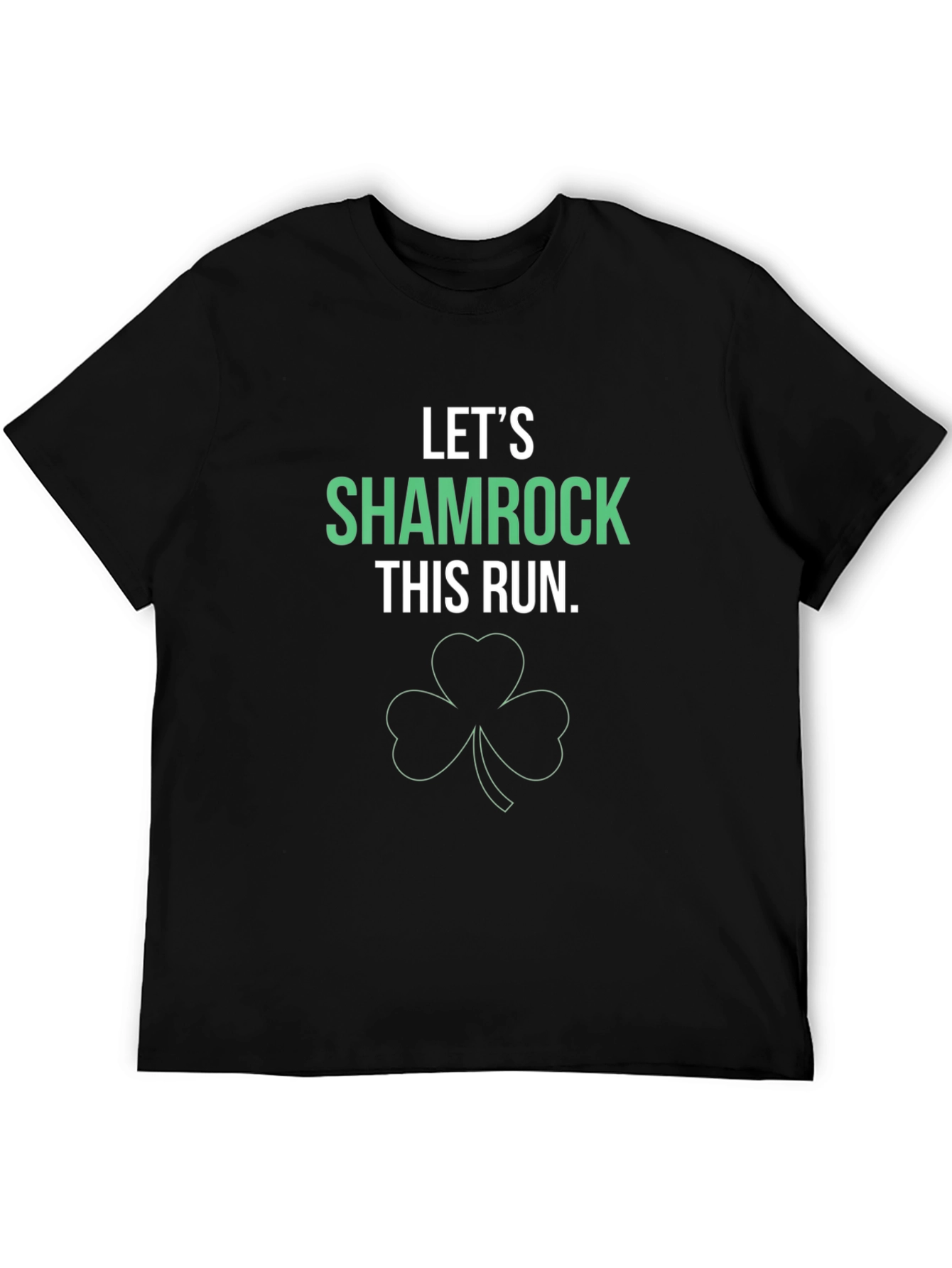 Black Shamrock Run T-Shirt - St. Patrick's Day Apparel view 5