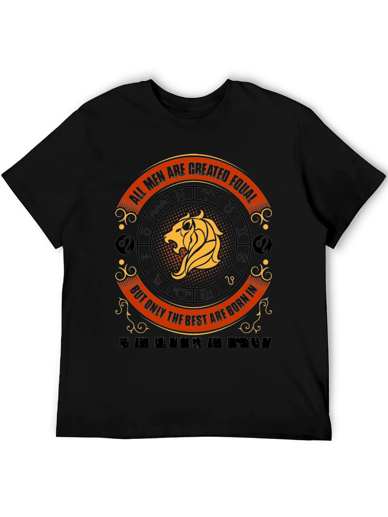 Black Lion Zodiac Men's Graphic Tee - Best are Born in... view 5