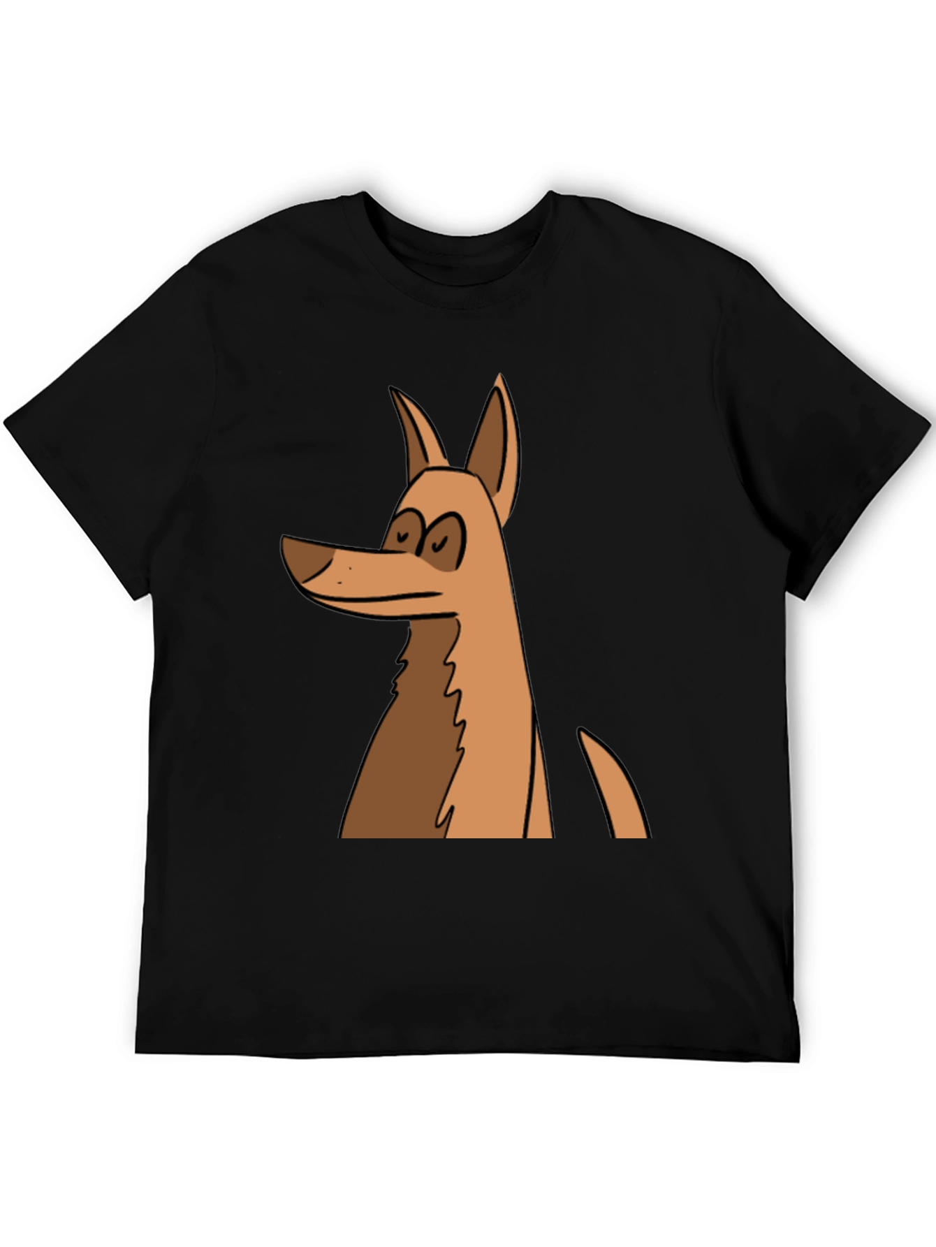 Black Funny Dog Graphic Tee - Black Unisex T-Shirt view 5