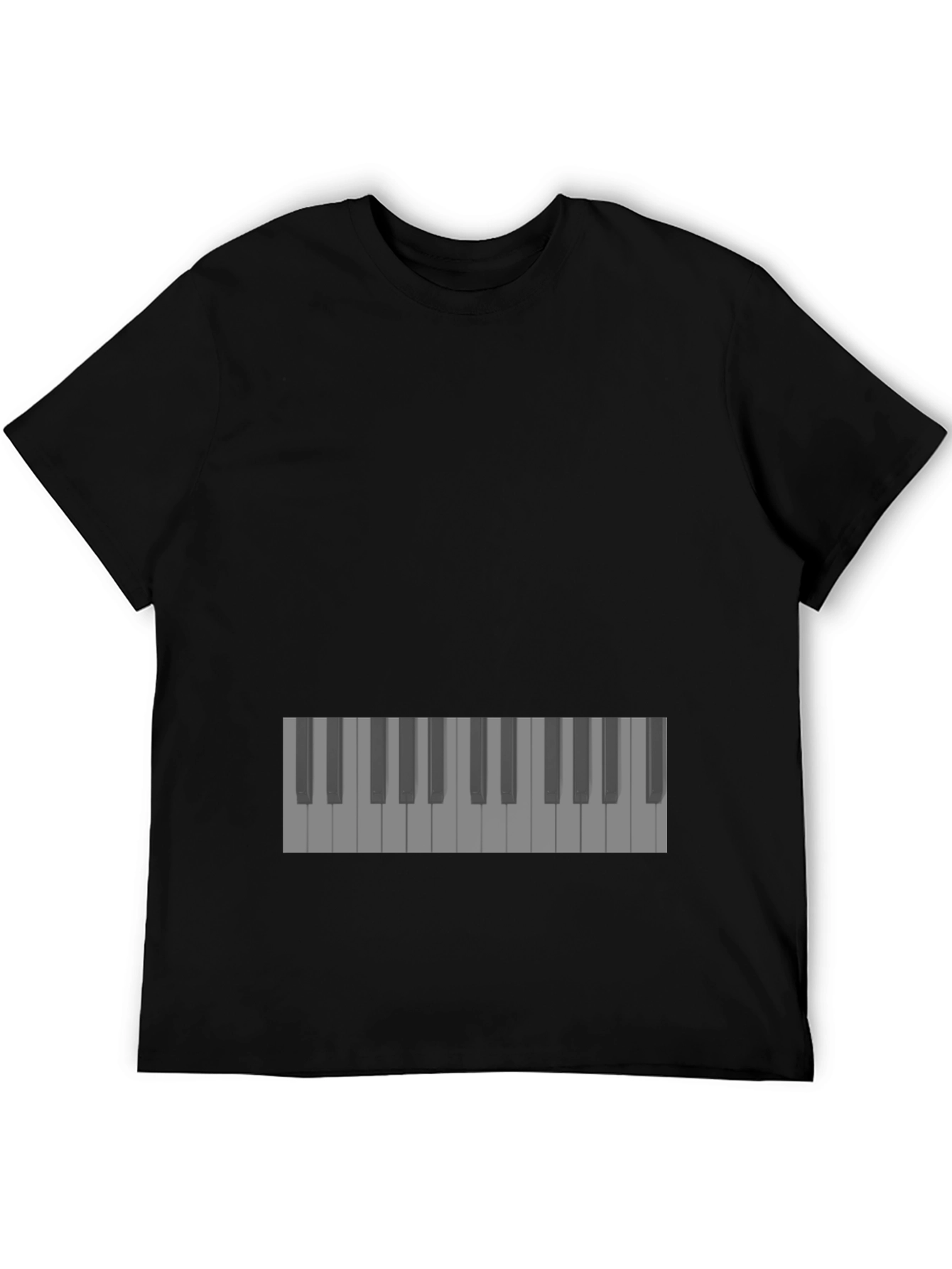 Black Piano Keys Black T-Shirt view 5