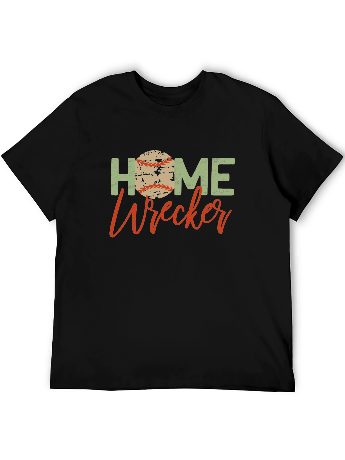 Black Home Wrecker Baseball T-Shirt view 5