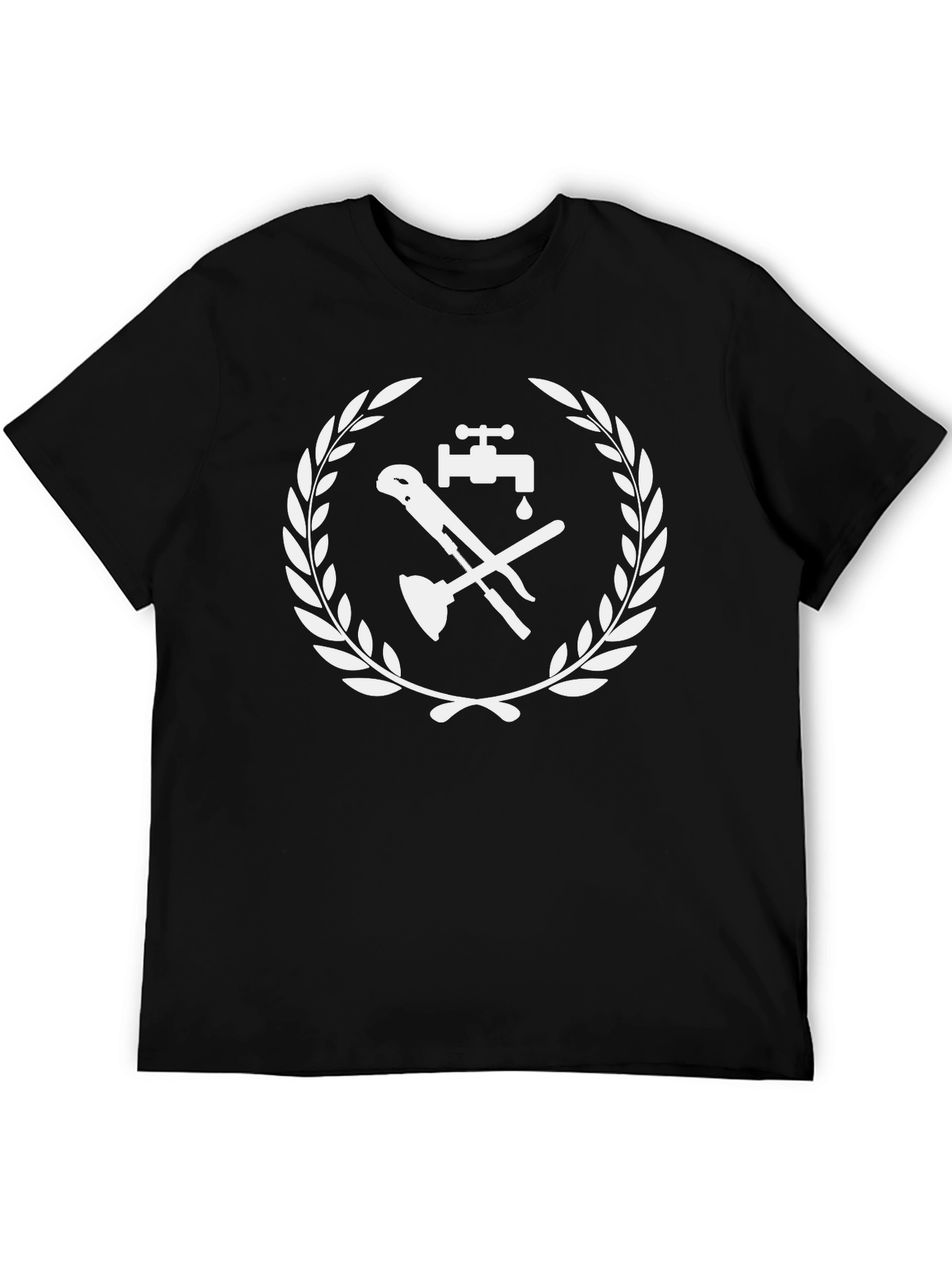 Black Plumber's Crest Black T-Shirt view 5