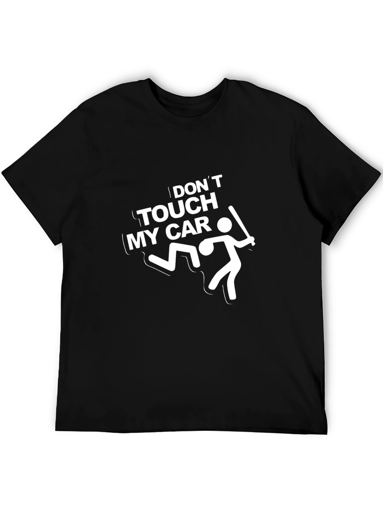 Black Don't Touch My Car Funny Graphic Tee view 5