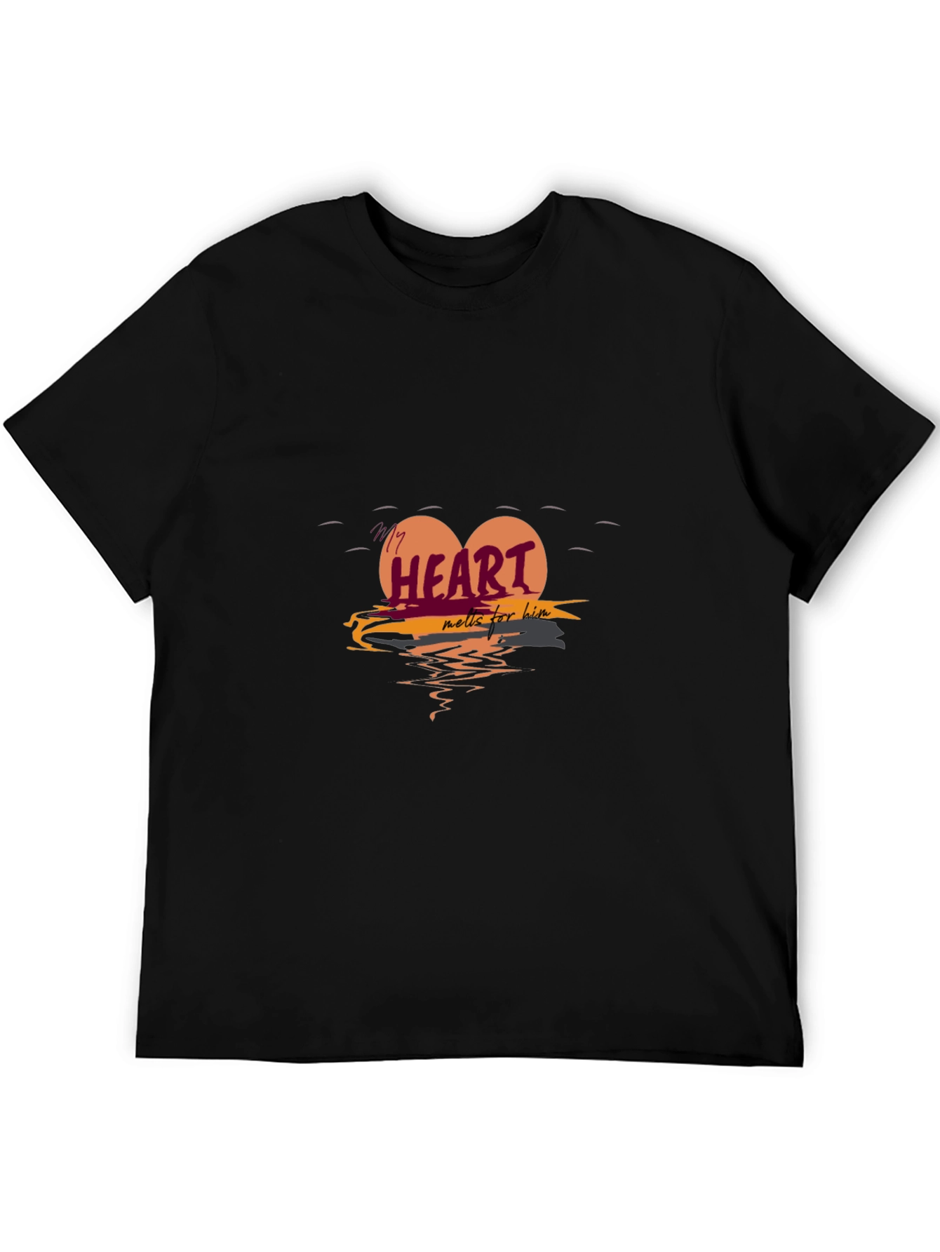 Black Heart Melts For Him Graphic Tee view 5