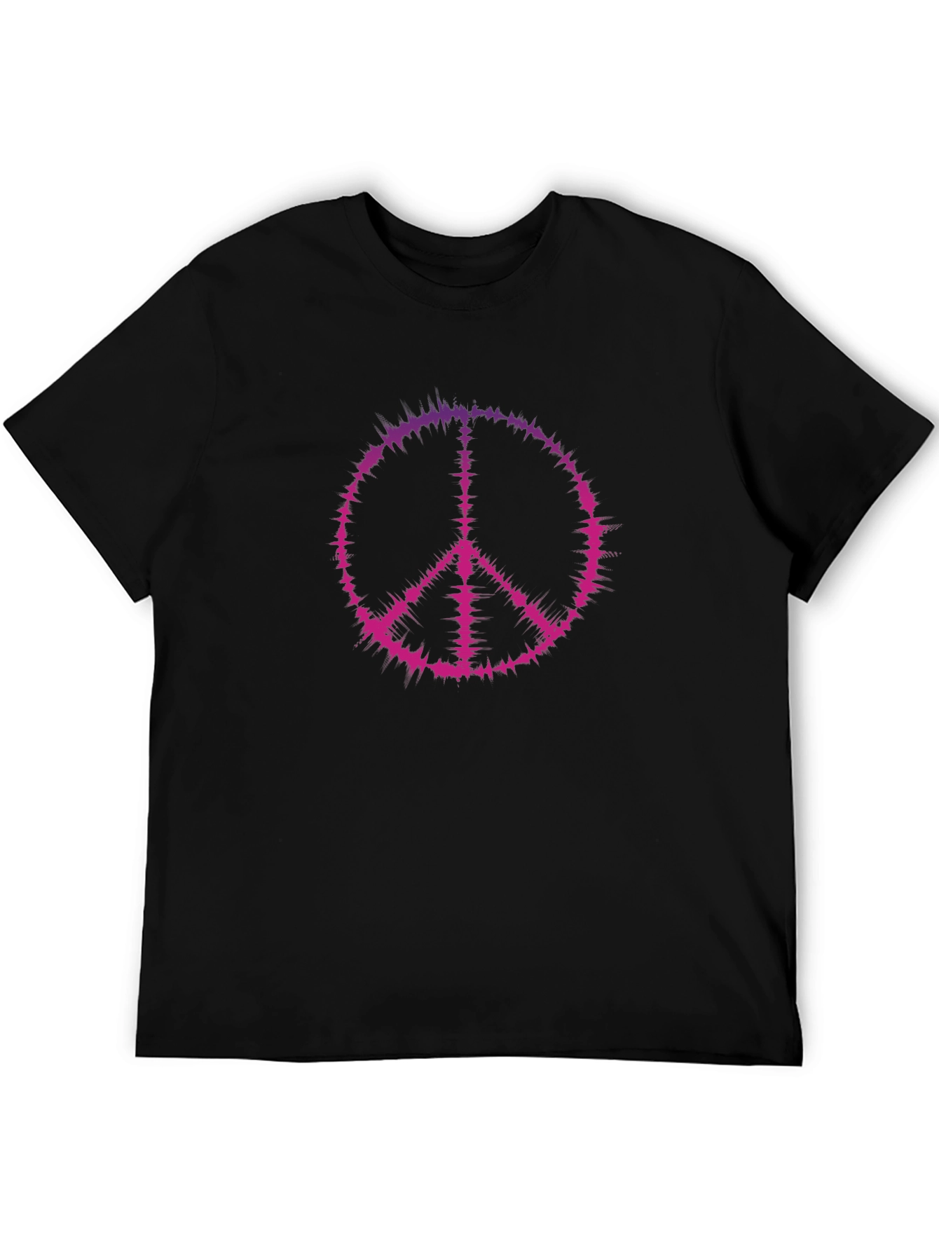 Black Peace Sign Graphic Tee - Black view 5