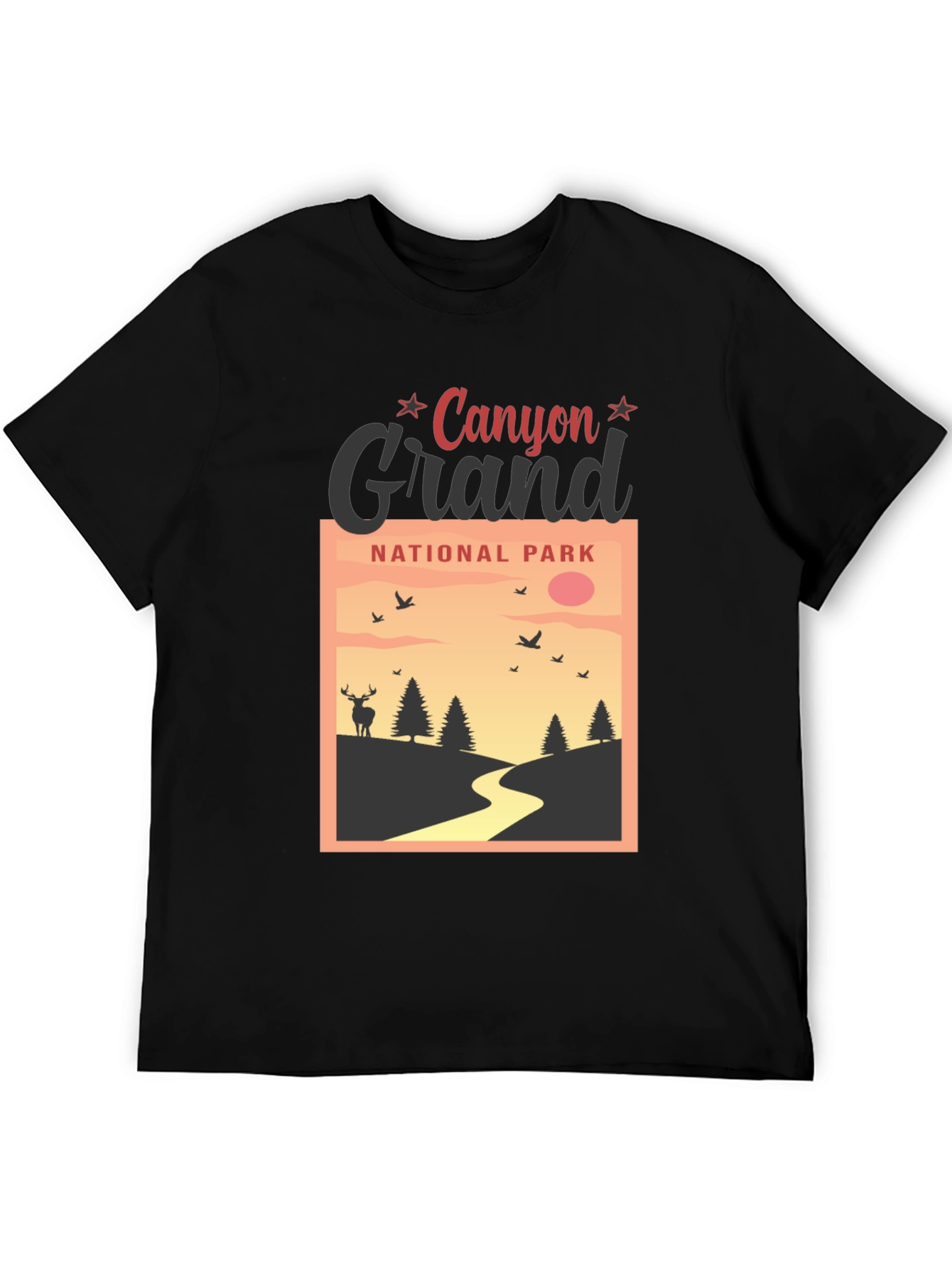 Black Grand Canyon National Park Black T-Shirt view 5