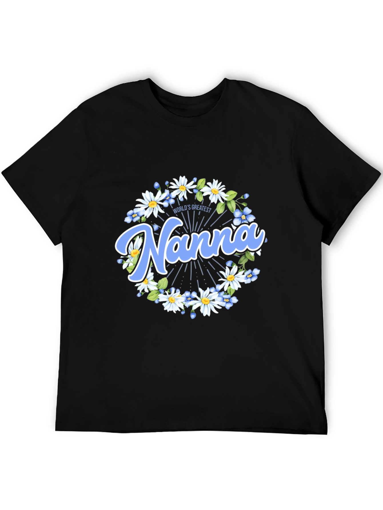 Black World's Greatest Nanna Graphic T-Shirt view 5