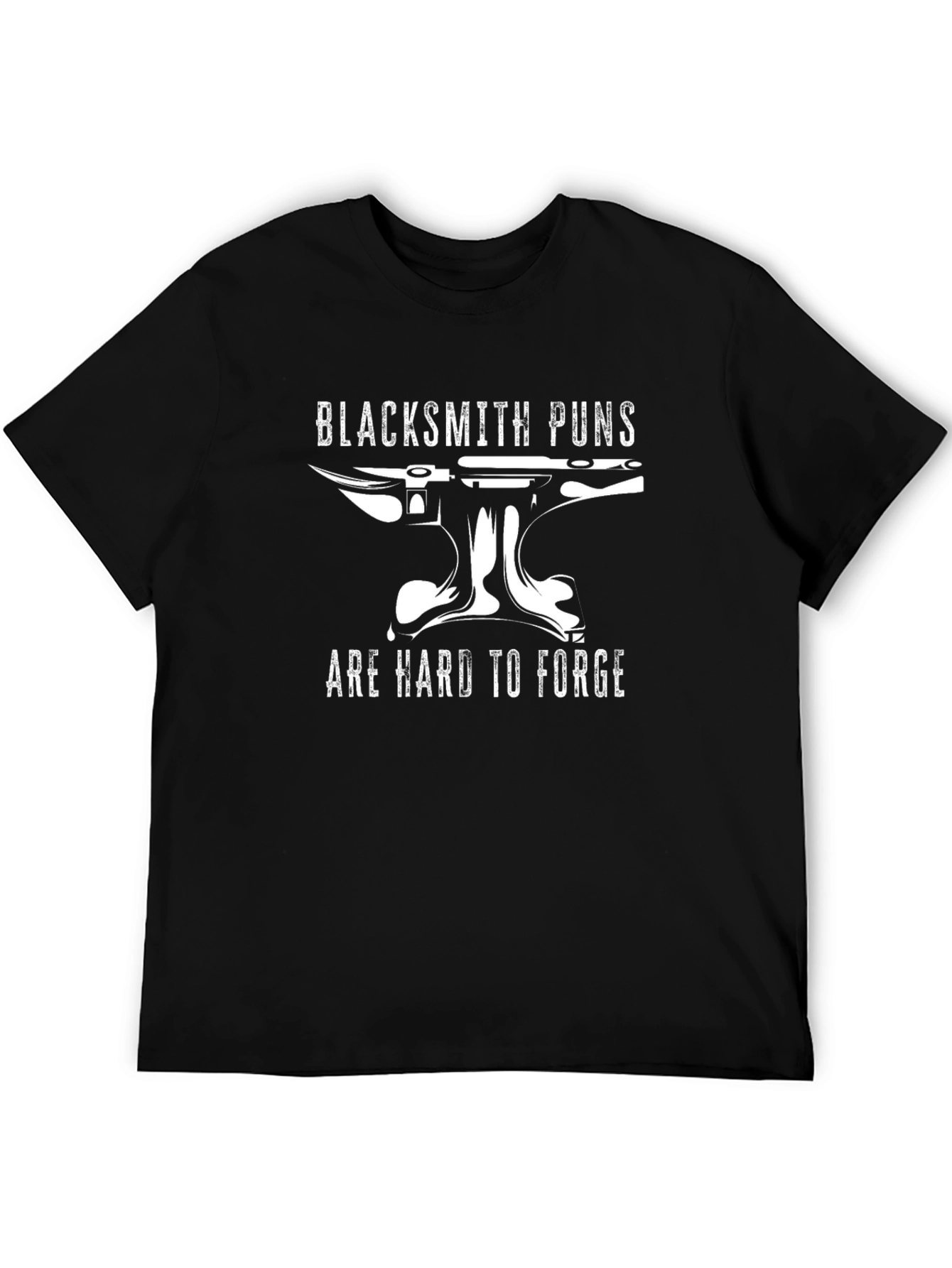Black Blacksmith Puns T-Shirt: Funny Forge Humor view 5