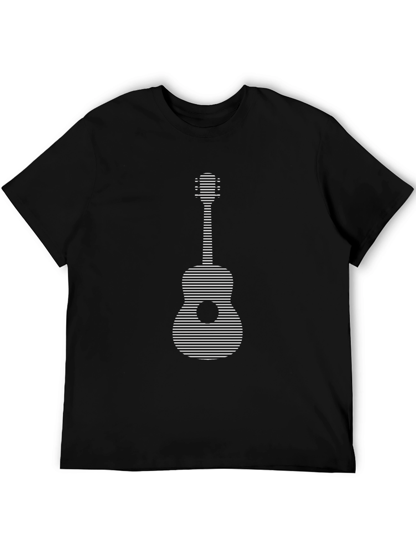 Black Guitar Graphic Tee - Musician Style view 5