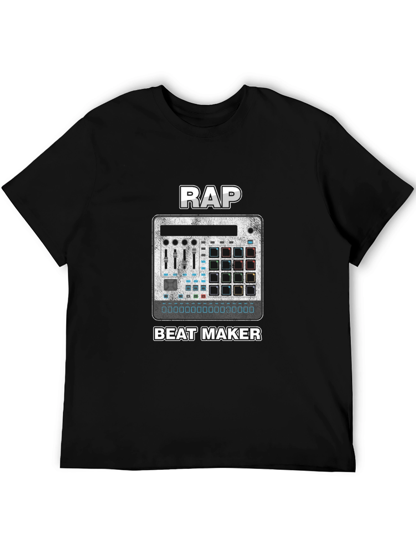 Black Rap Beat Maker T-Shirt - Music Producer Tee view 5