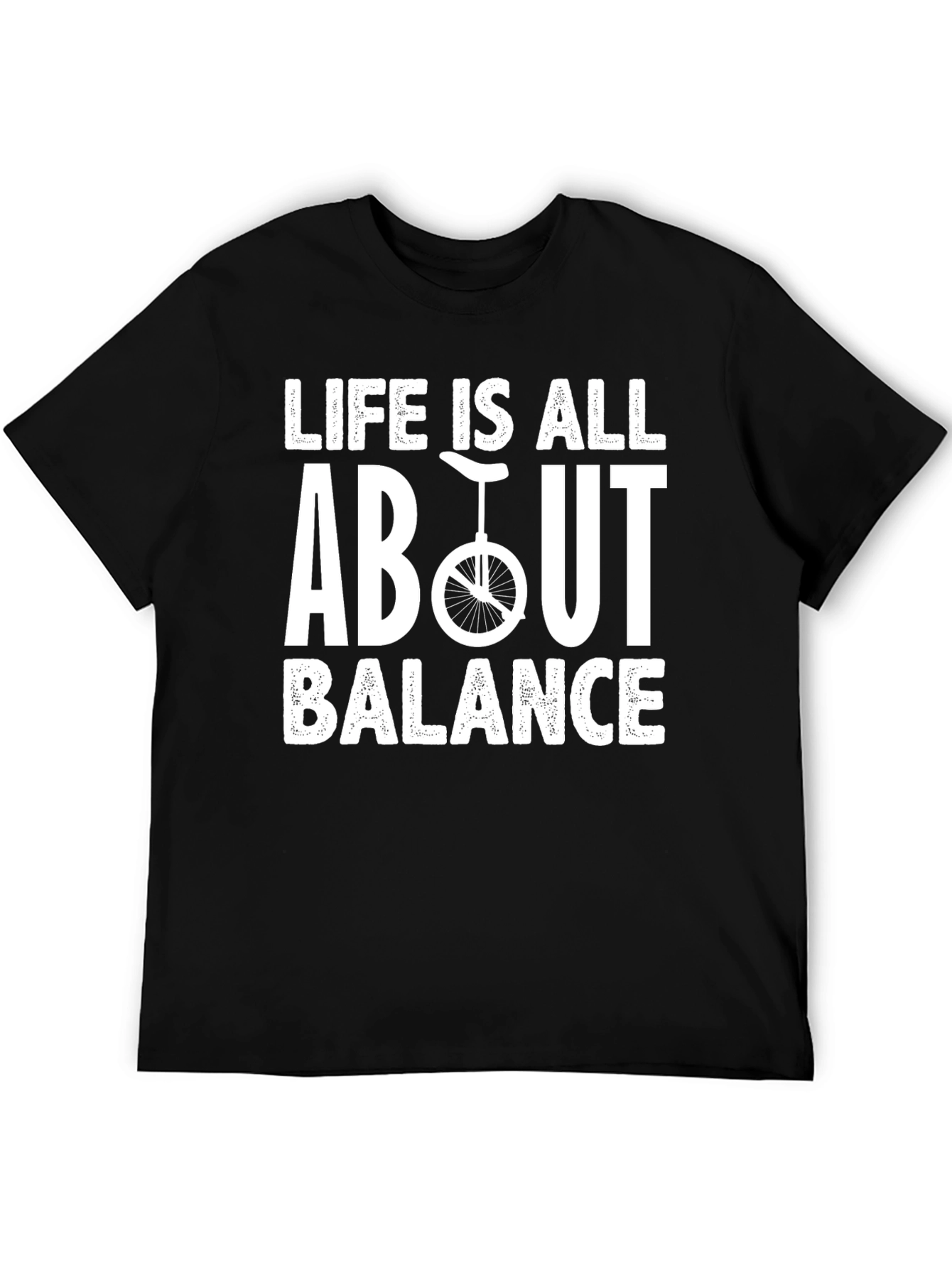 Black Life is All About Balance - Unicycle T-Shirt view 5