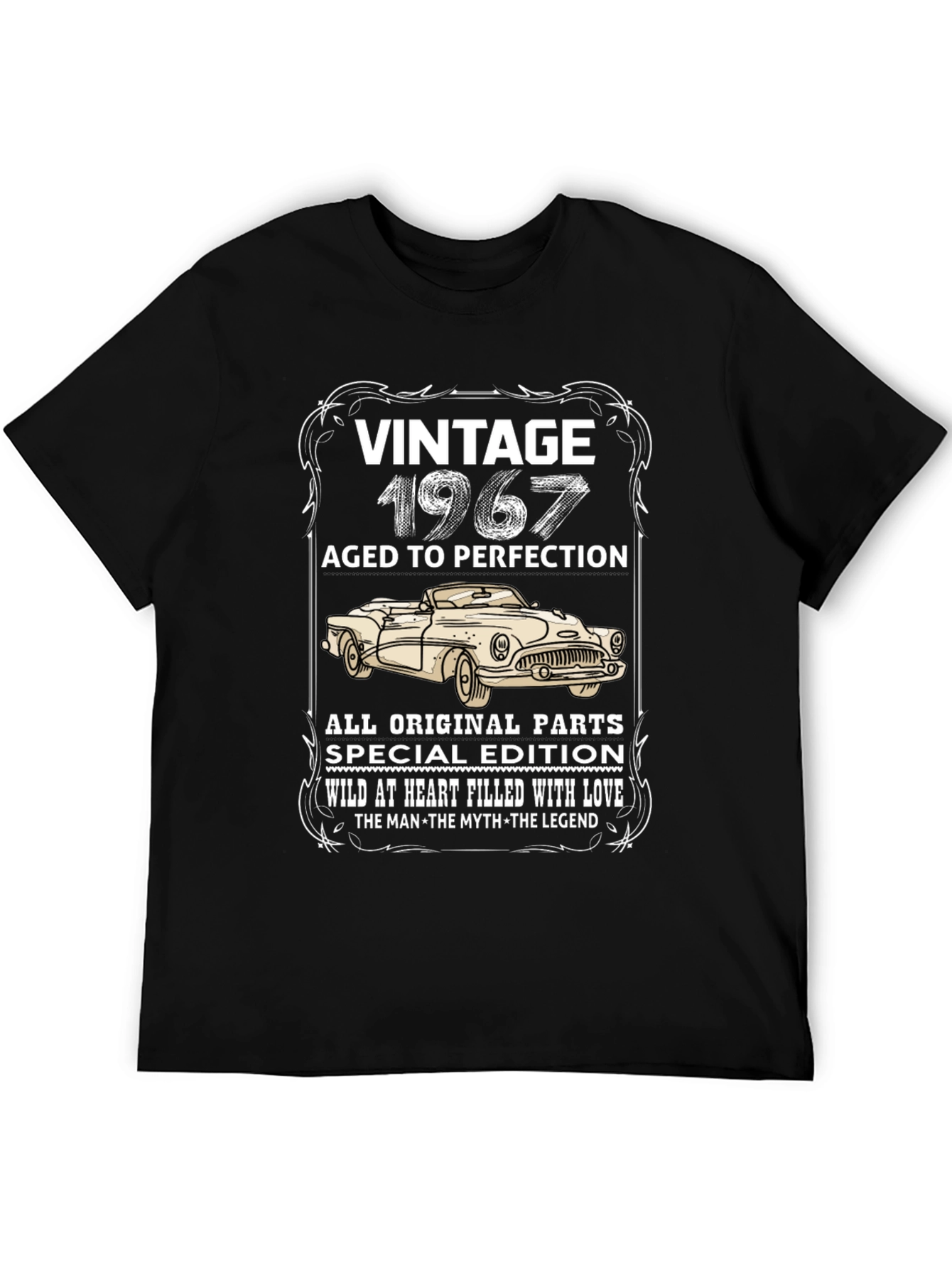 Black Vintage 1967 Car T-Shirt - Aged to Perfection! view 5