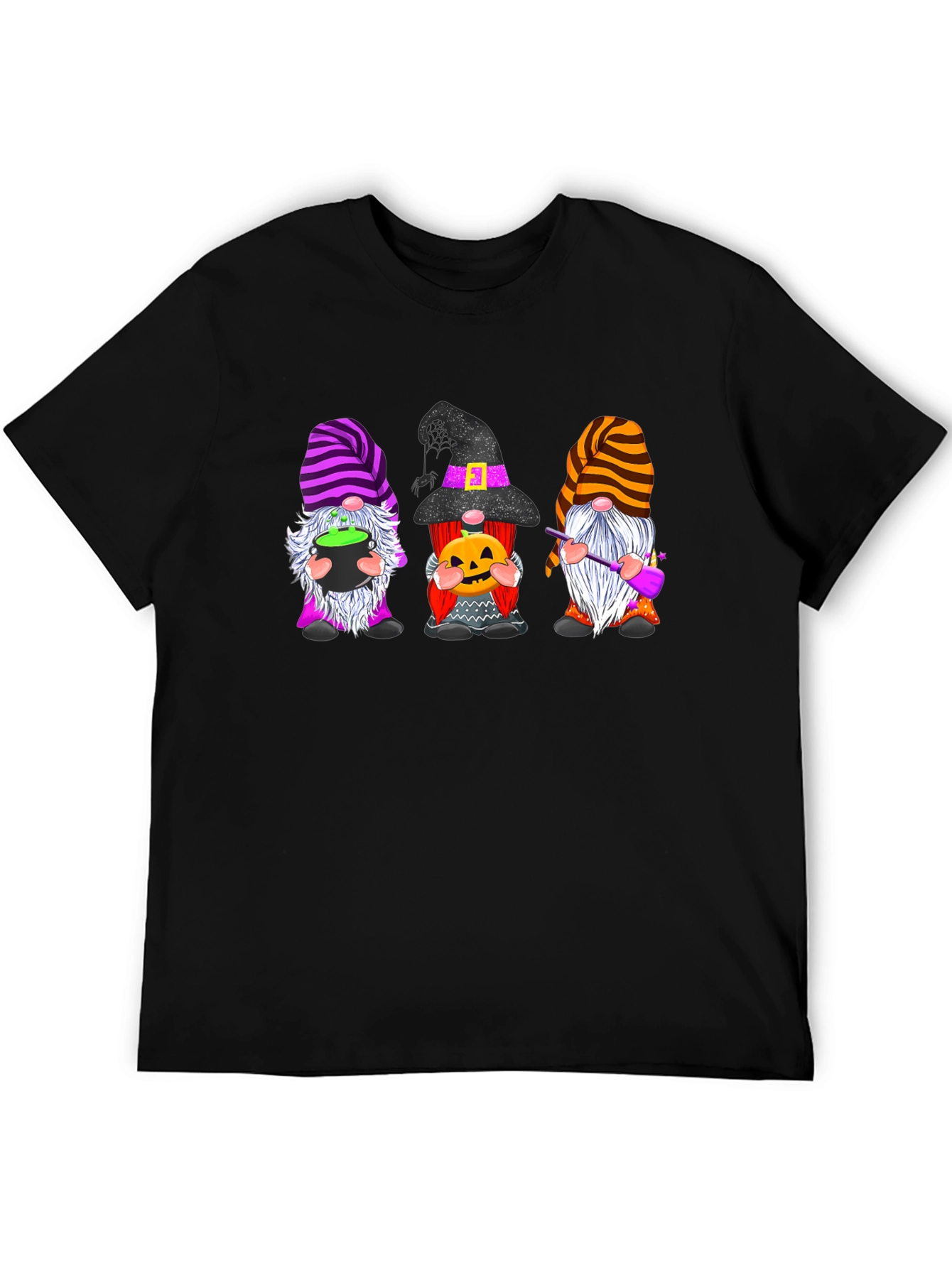 Black Halloween Gnome T-Shirt view 5