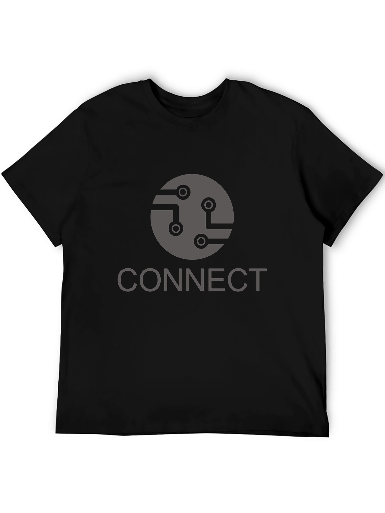 Black Connect Graphic T-Shirt - Black Cotton Blend view 5