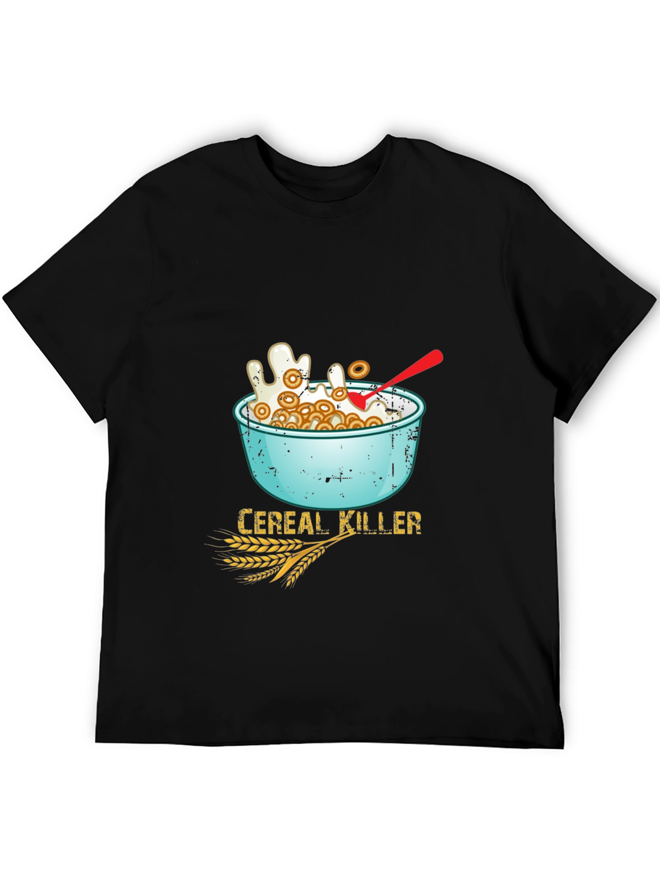 Black Cereal Killer T-Shirt - Funny Breakfast Pun Tee view 5