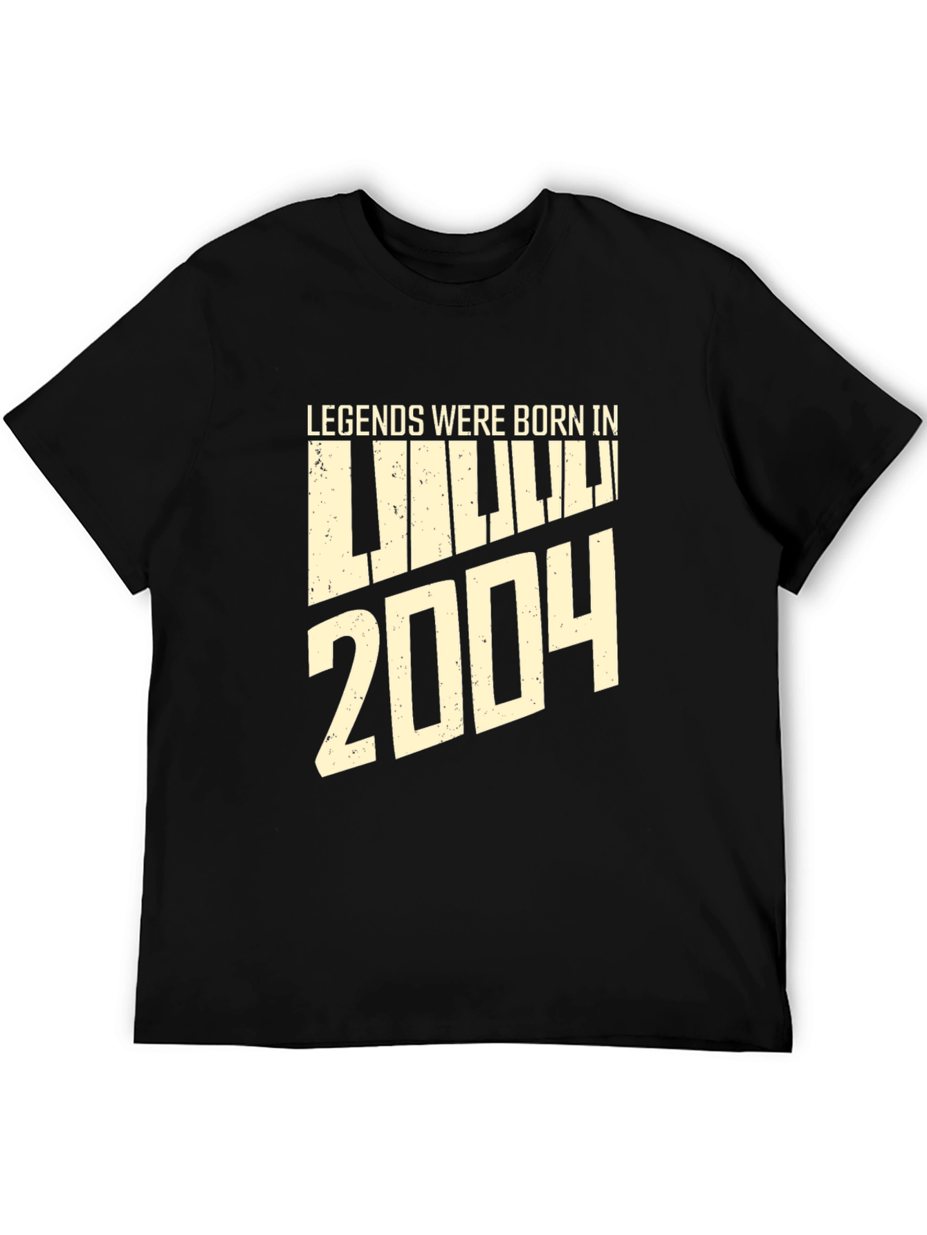 Black Legends Born in 2004 Black T-Shirt view 5
