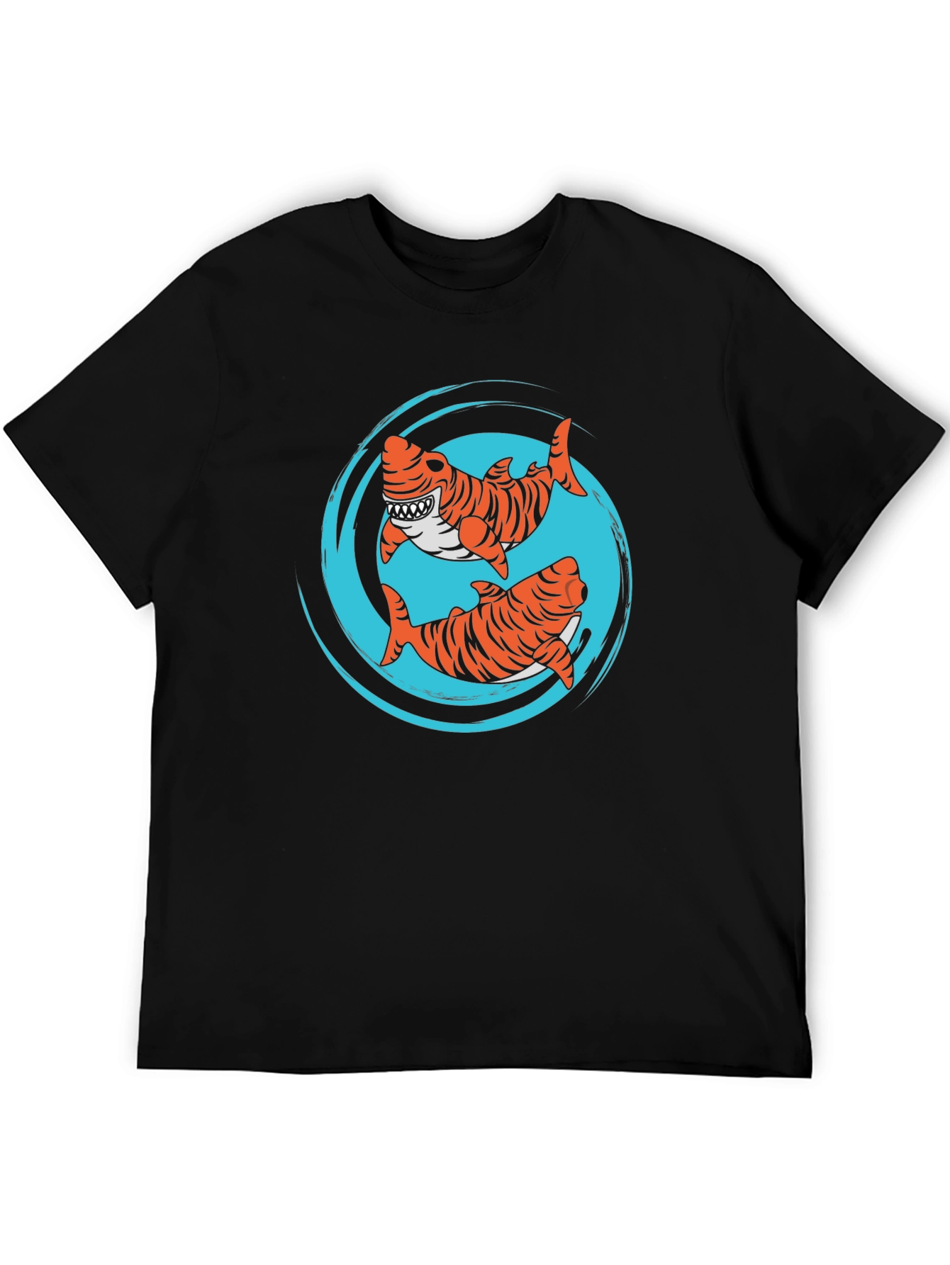 Black Tiger Shark T-Shirt - Cool Graphic Tee view 5