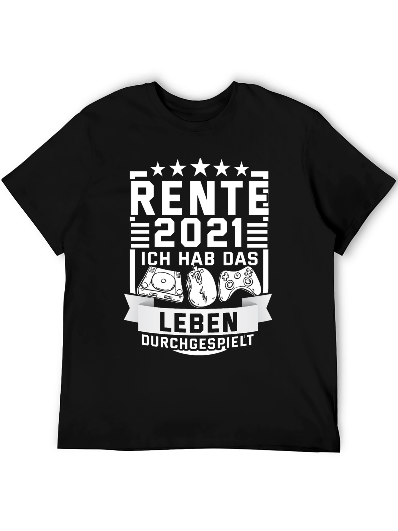 Black Rente 2021 Gamer T-Shirt view 5