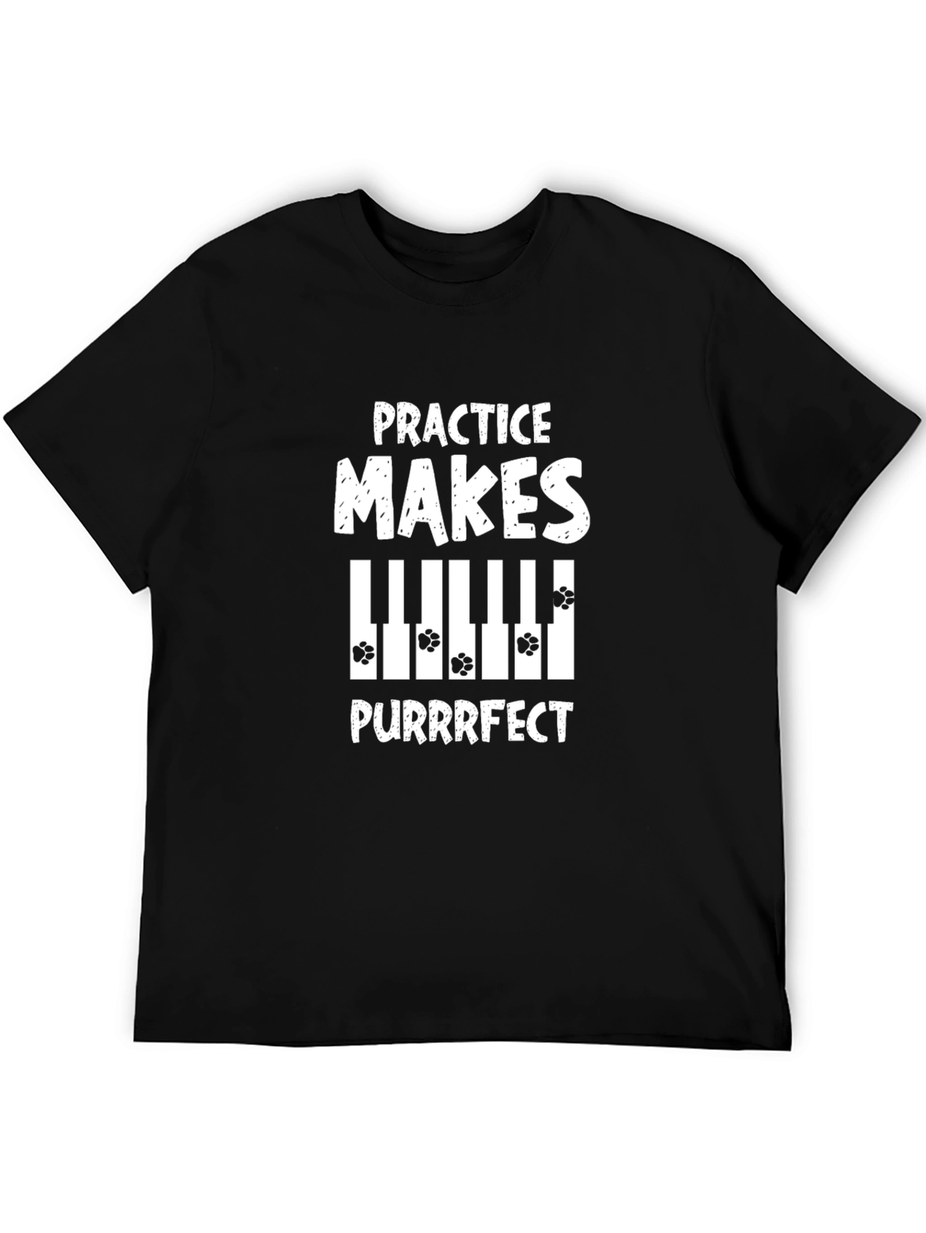 Black Practice Makes Purrrfect T-Shirt view 5